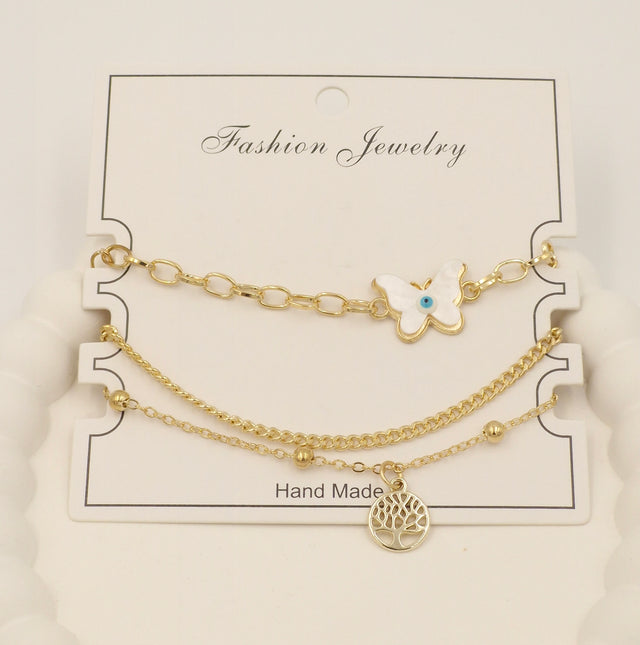 Trendy Gold Charm Bracelet for Women & Girls – Stylish Layered Fashion Jewellery