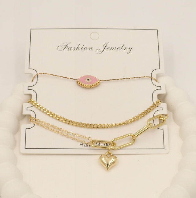 Trendy Gold Charm Bracelet for Women & Girls – Stylish Layered Fashion Jewellery