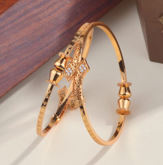 Royal Charm Diamond Motif Bangles