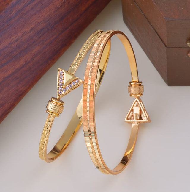 Triangle-shaped Modern Geometric Bangles