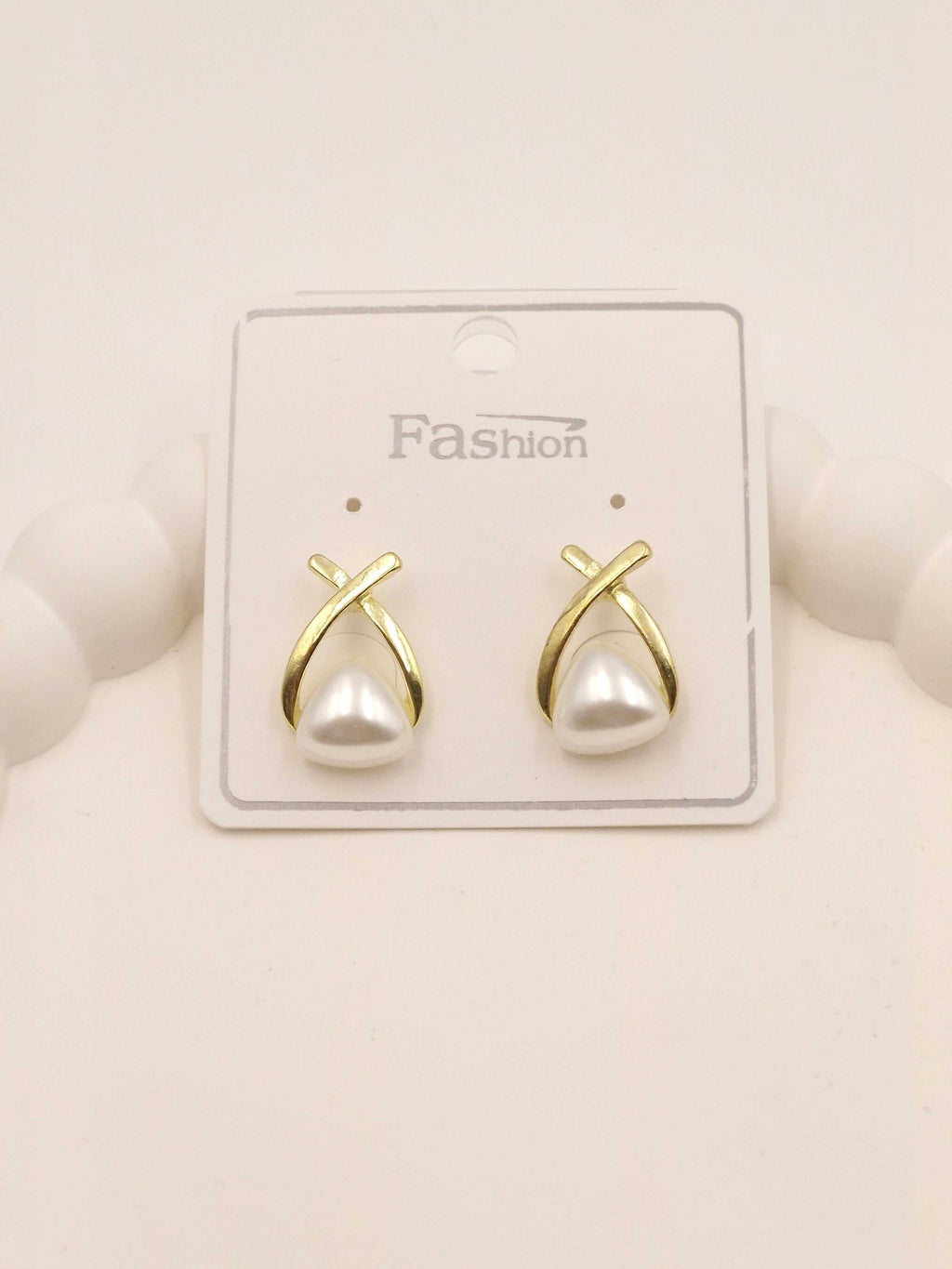 Gold Plated Pearl Stud Earrings for Women | Stylish Daily Wear Jewellery