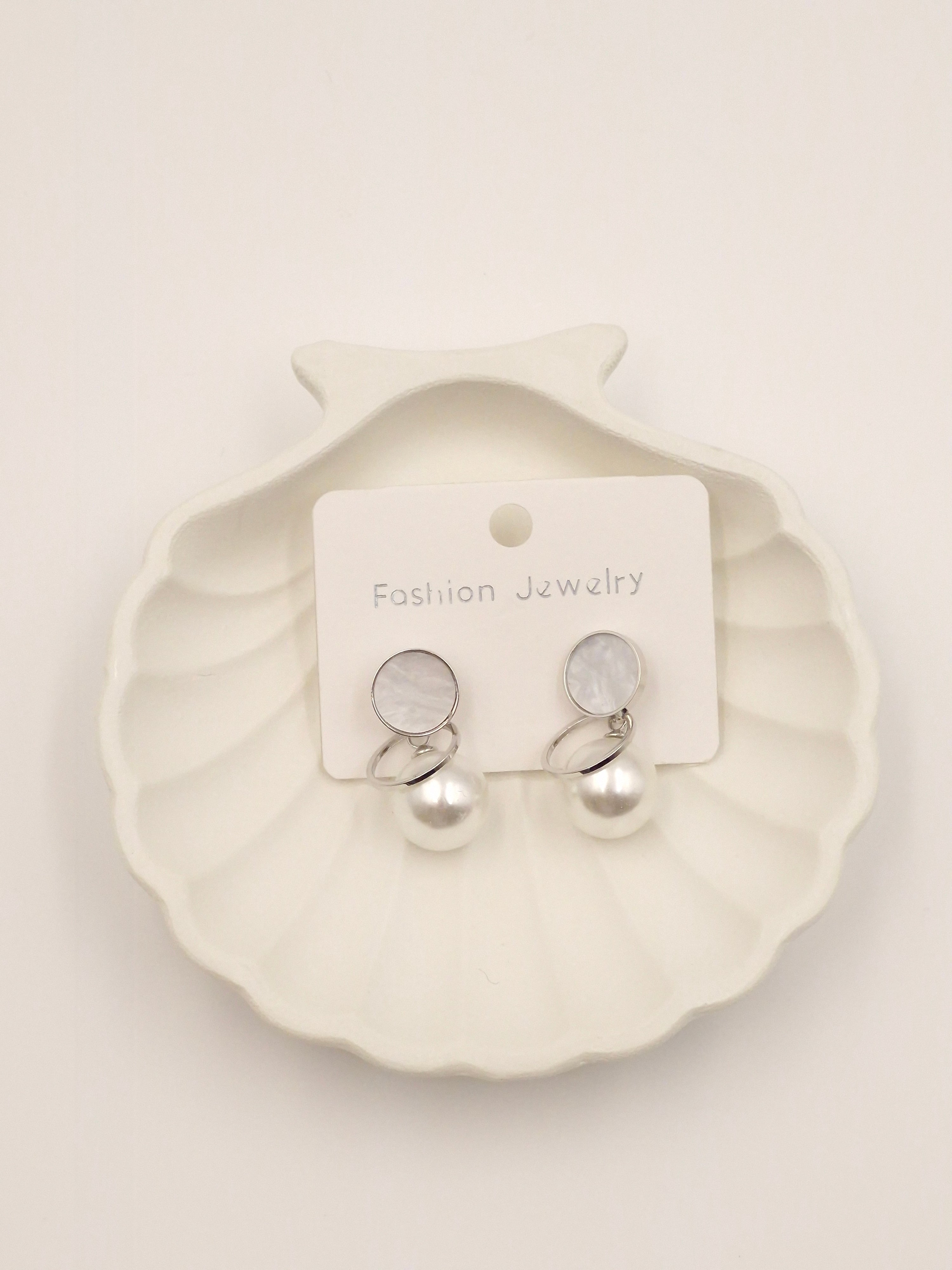 Silver Pearl Drop Earrings for Women | Stylish Fashion Jewellery