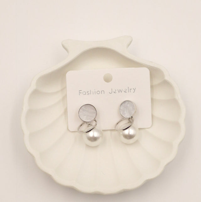 Silver Pearl Drop Earrings for Women | Stylish Fashion Jewellery