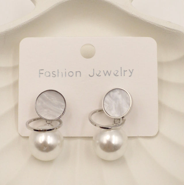 Silver Pearl Drop Earrings for Women | Stylish Fashion Jewellery