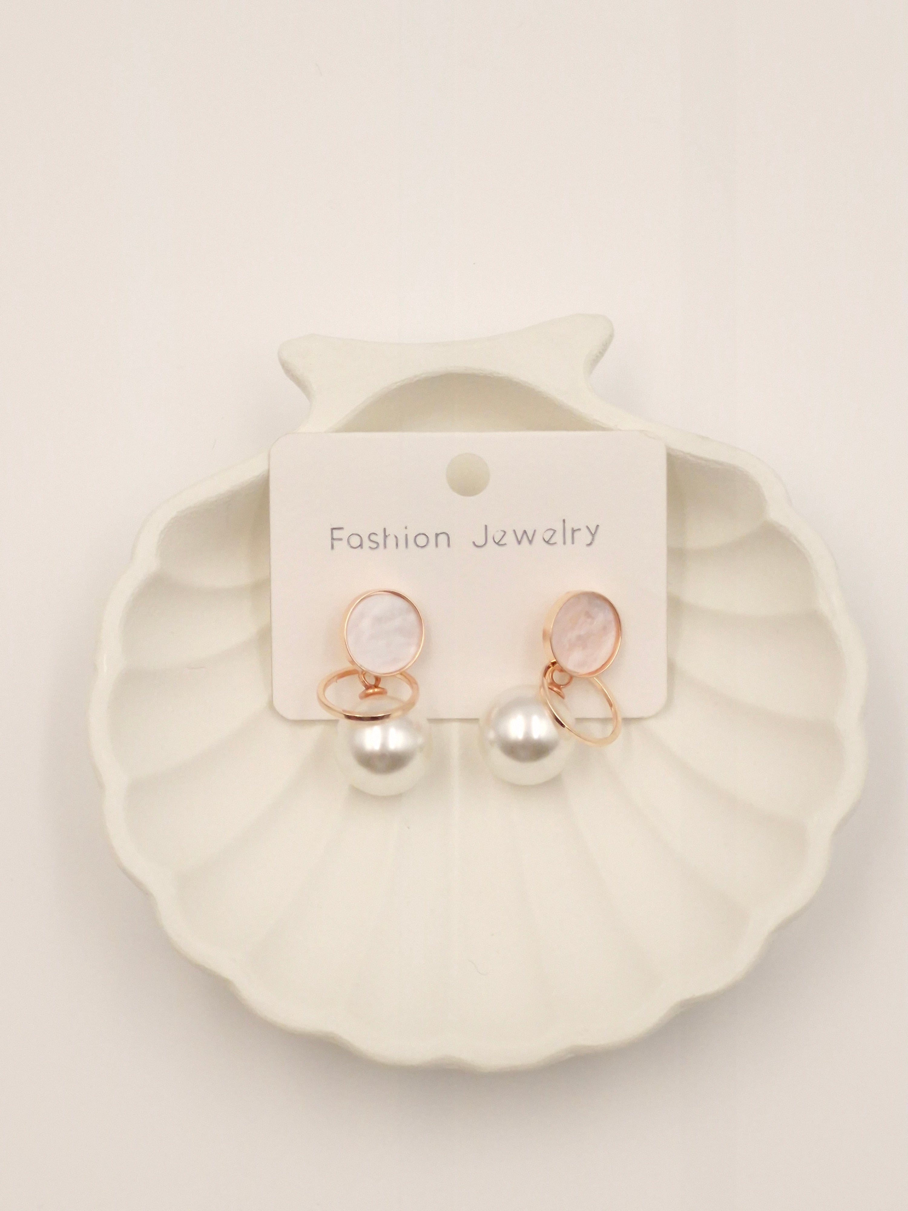 Rose-Gold Plated Pearl Drop Earrings for Women | Stylish Fashion Jewellery