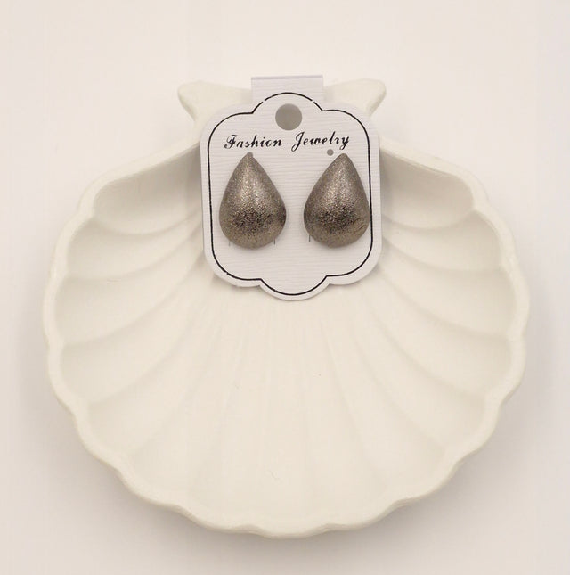 Metallic Teardrop Stud Earrings – Bold Modern Jewelry
