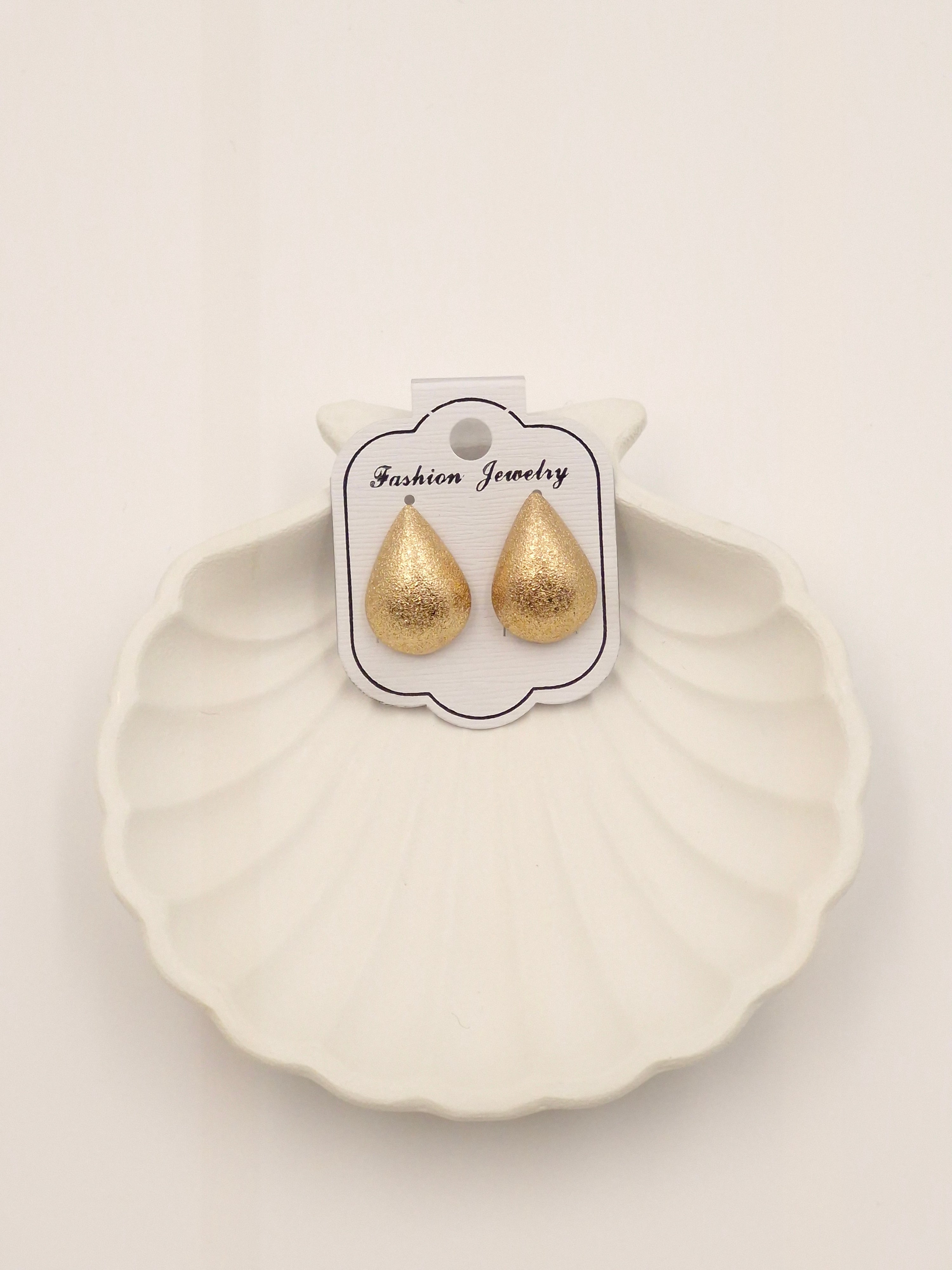 Gold Teardrop Stud Earrings – Bold Modern Jewelry