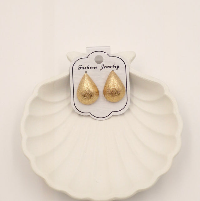 Gold Teardrop Stud Earrings – Bold Modern Jewelry