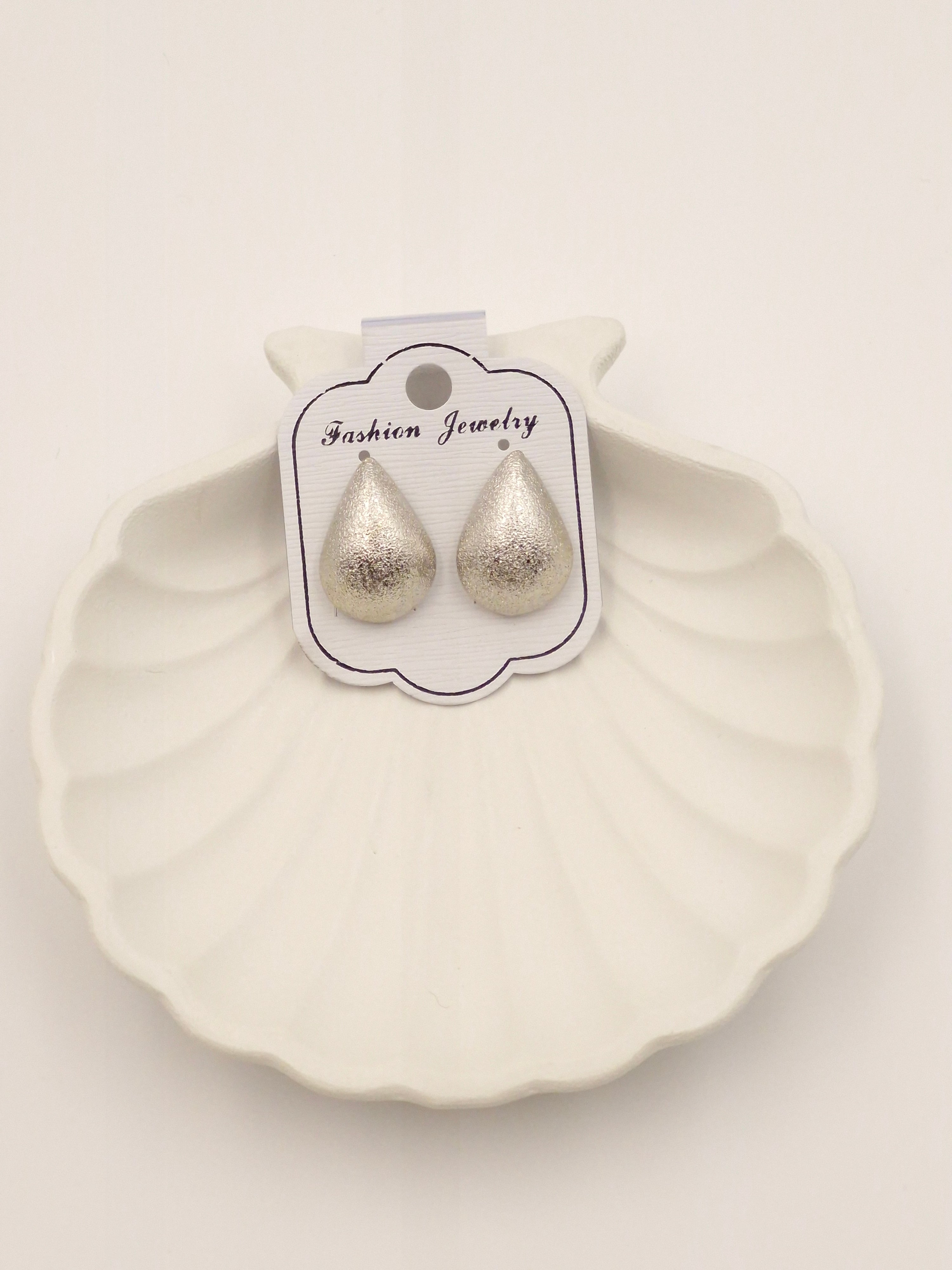 Silver Teardrop Stud Earrings – Bold Modern Jewelry