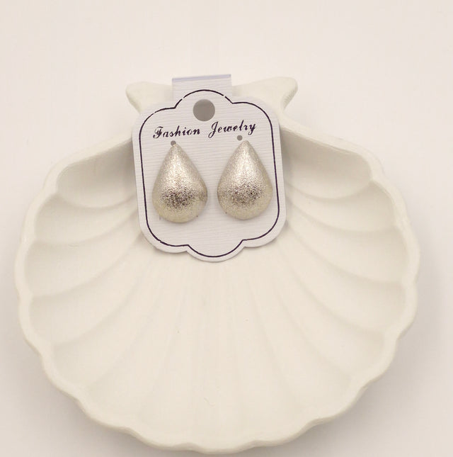 Silver Teardrop Stud Earrings – Bold Modern Jewelry