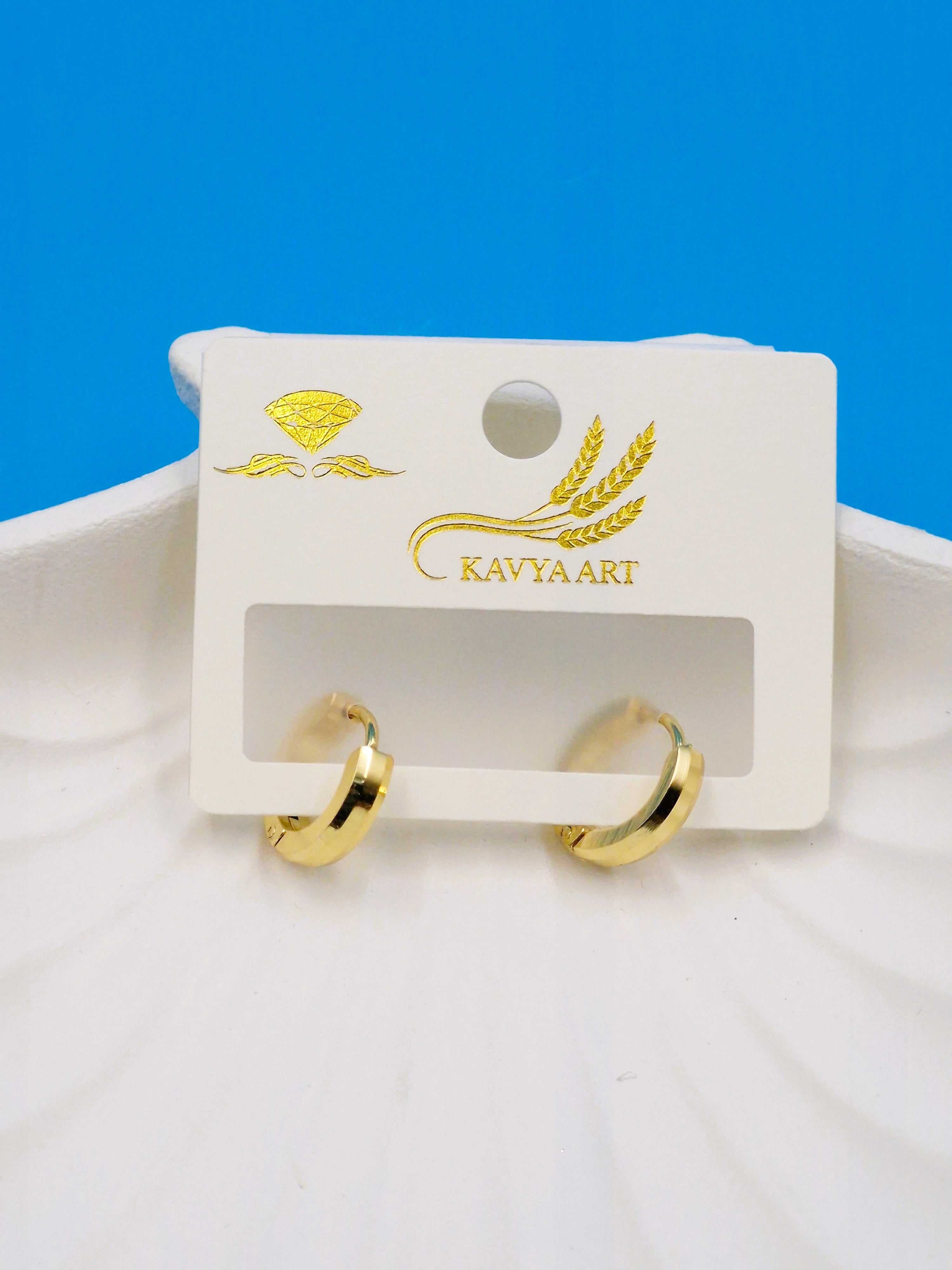 Stainless Steel Anti-Tarnish Gold Plated Hoop Earrings for Women – Long Lasting, Stylish Daily Wear