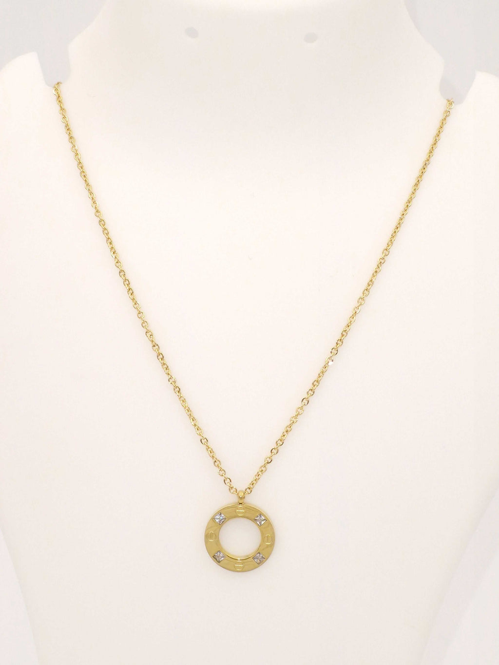 Cartier-Style Stainless Steel Gold Necklace for Women – Anti-Tarnish, Premium Quality