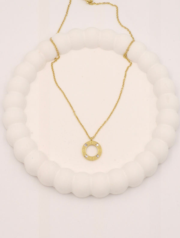 Cartier-Style Stainless Steel Gold Necklace for Women – Anti-Tarnish, Premium Quality