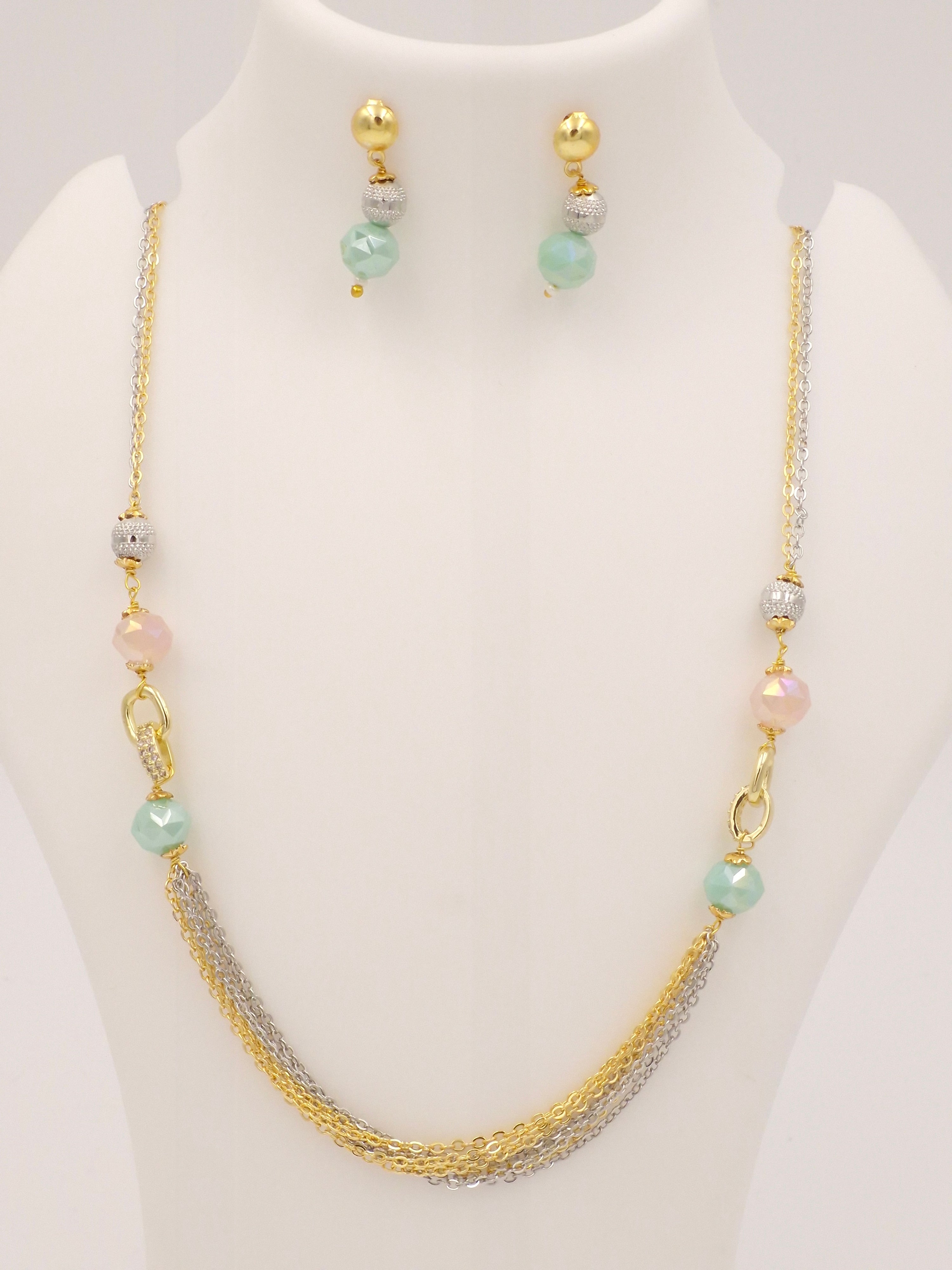 Trendy Beaded Necklace & Earrings Set for Women and Girls | Fashion Jewellery Combo