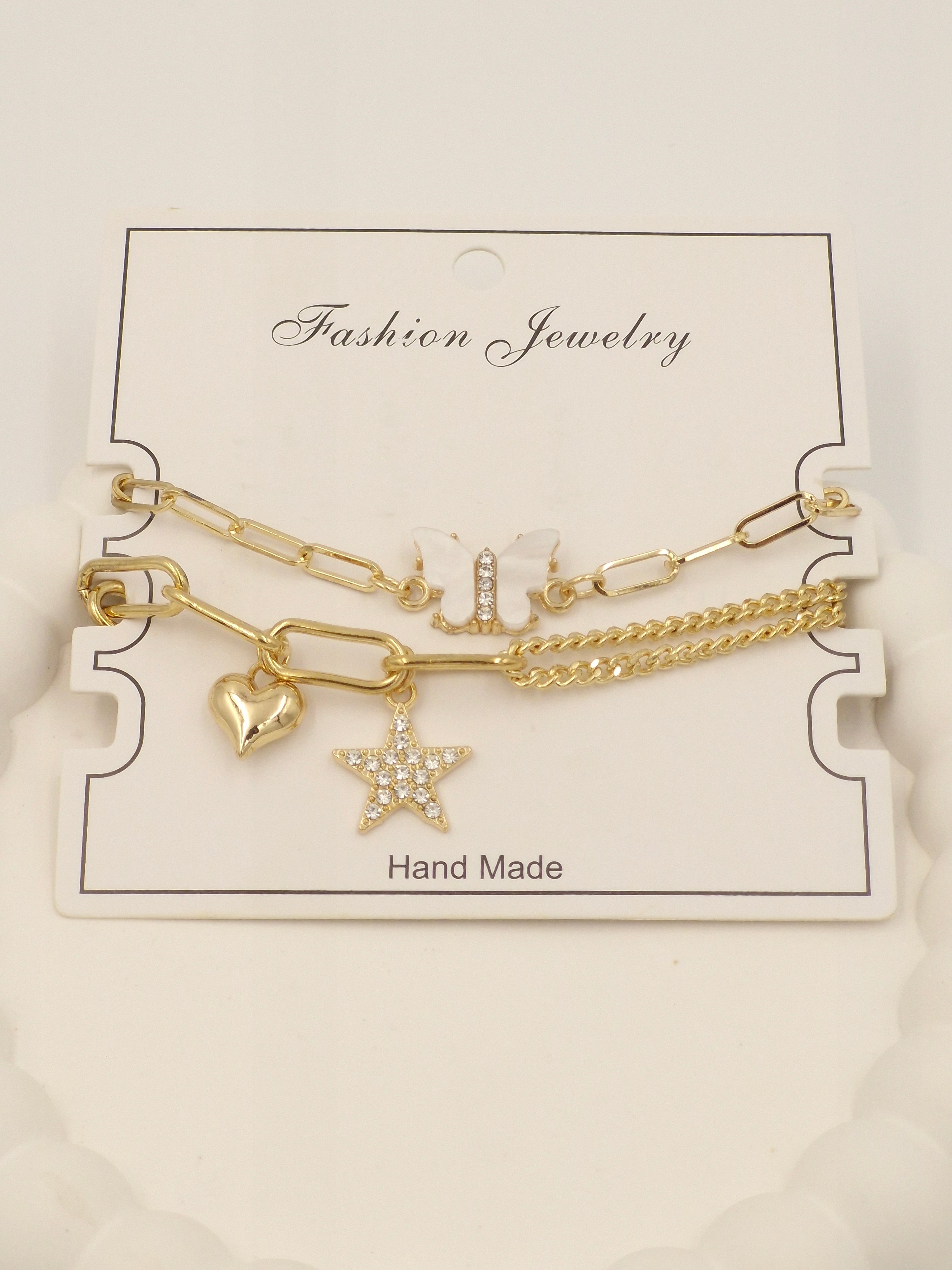 Trendy Gold Charm Bracelet for Women & Girls – Stylish Layered Fashion Jewellery