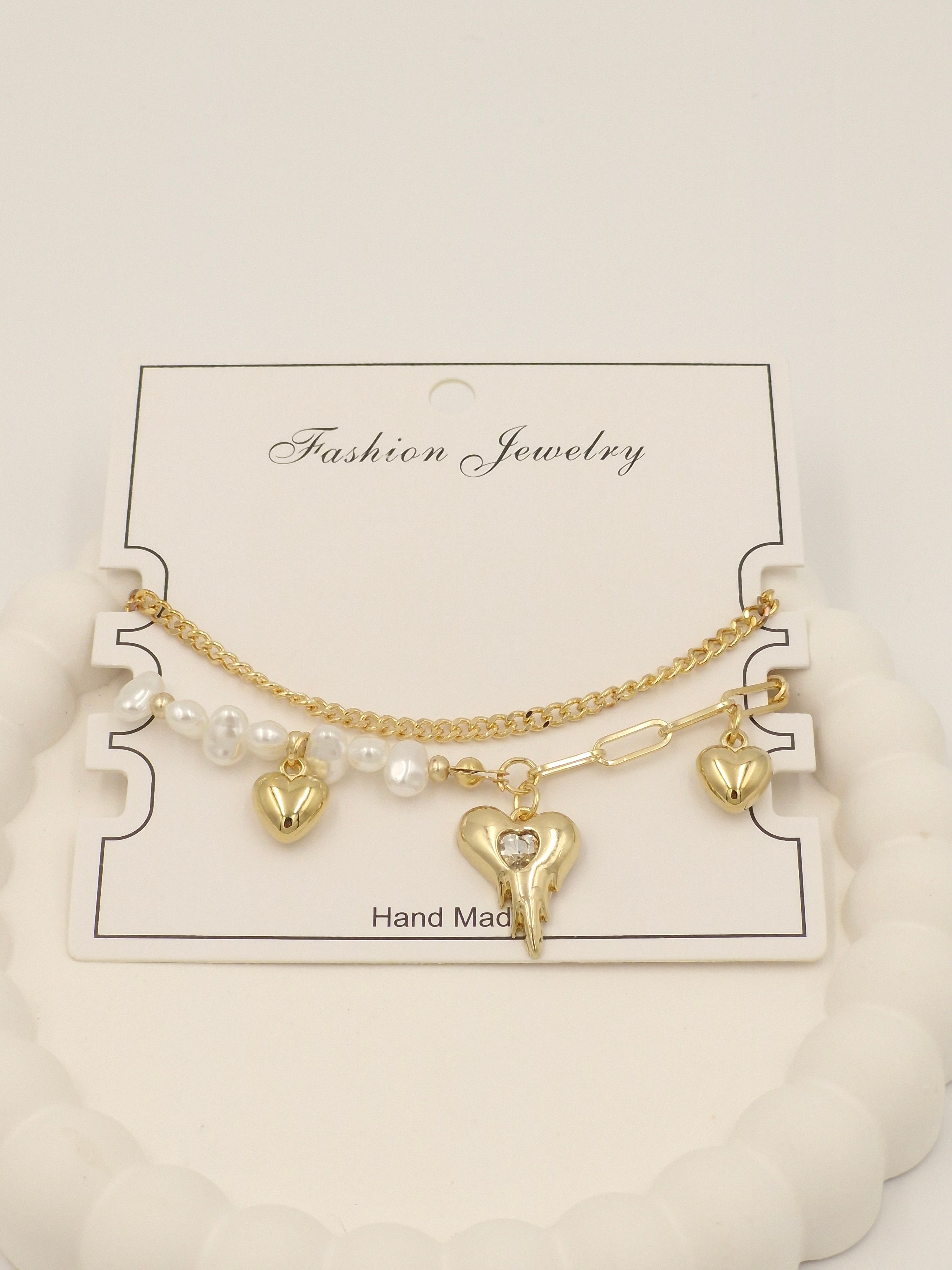Trendy Gold Charm Bracelet for Women & Girls – Stylish Layered Fashion Jewellery