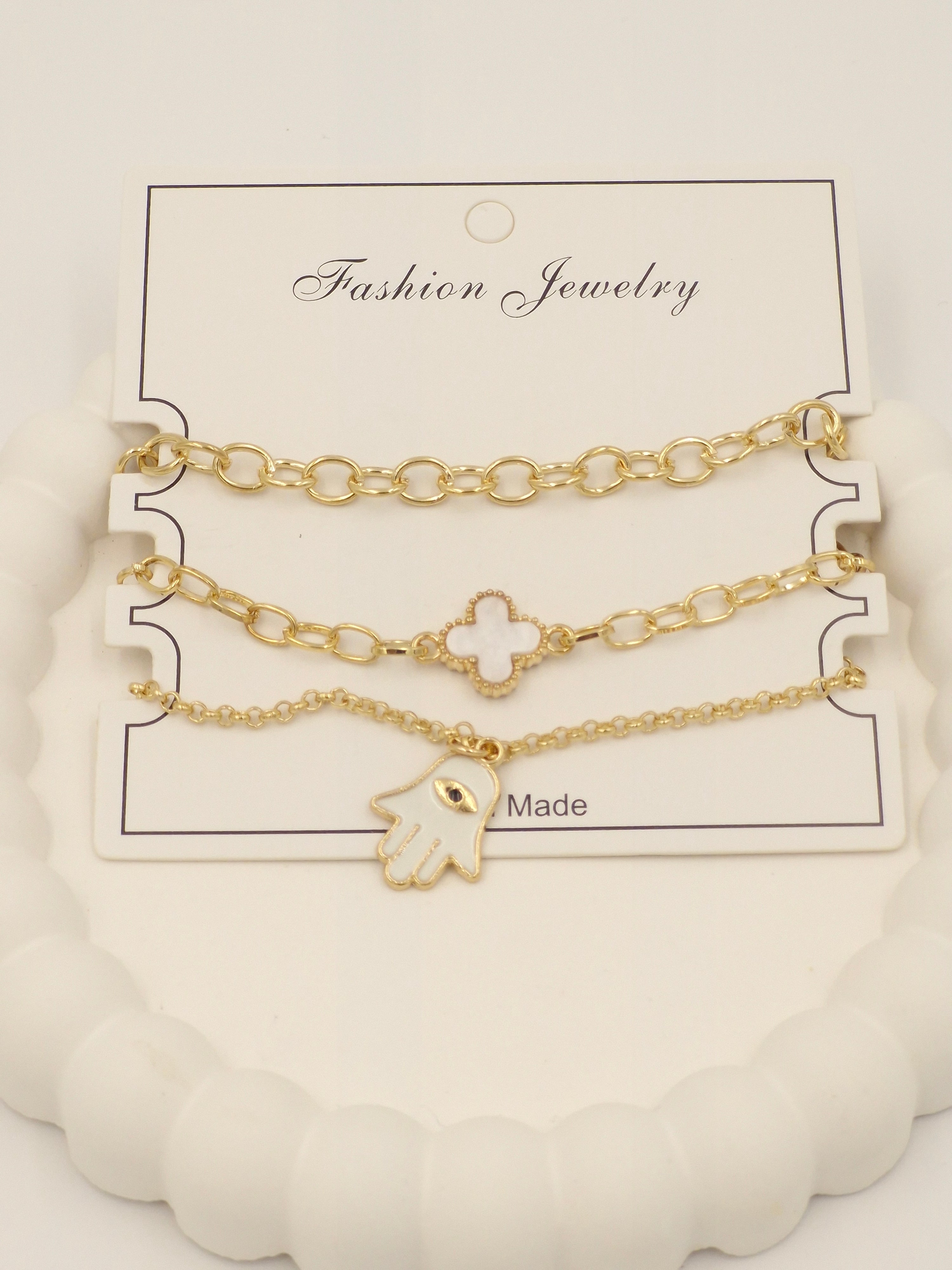 Trendy Gold Charm Bracelet for Women & Girls – Stylish Layered Fashion Jewellery