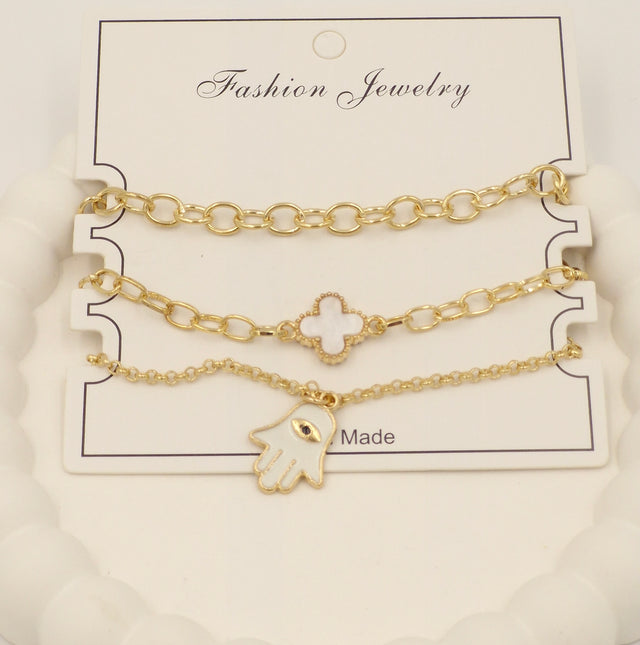 Trendy Gold Charm Bracelet for Women & Girls – Stylish Layered Fashion Jewellery