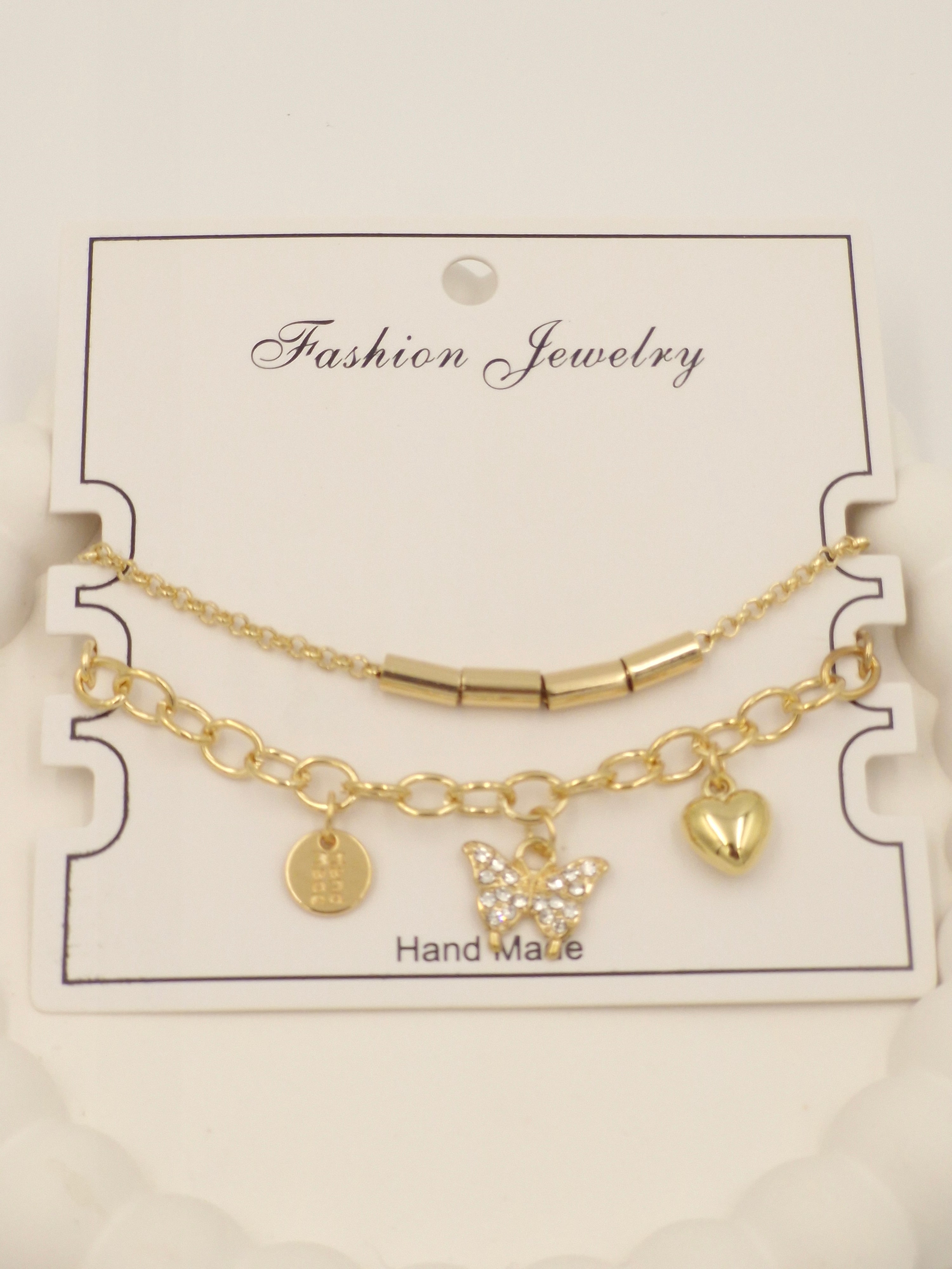 Trendy Gold Charm Bracelet for Women & Girls – Stylish Layered Fashion Jewellery