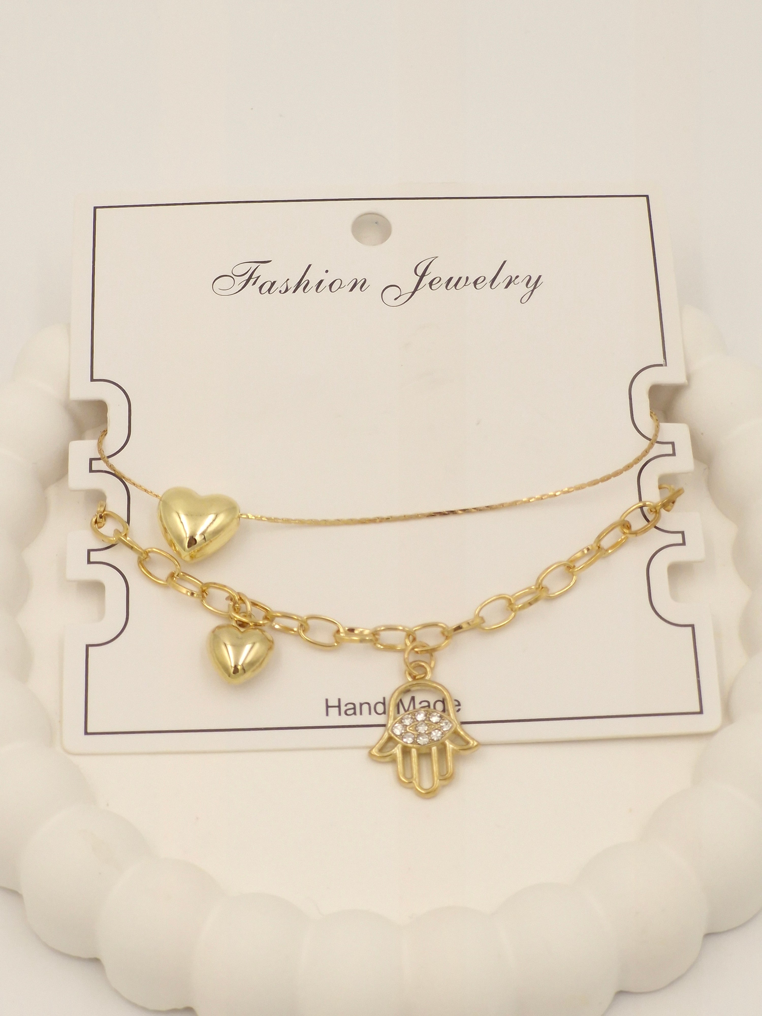 Trendy Gold Charm Bracelet for Women & Girls – Stylish Layered Fashion Jewellery