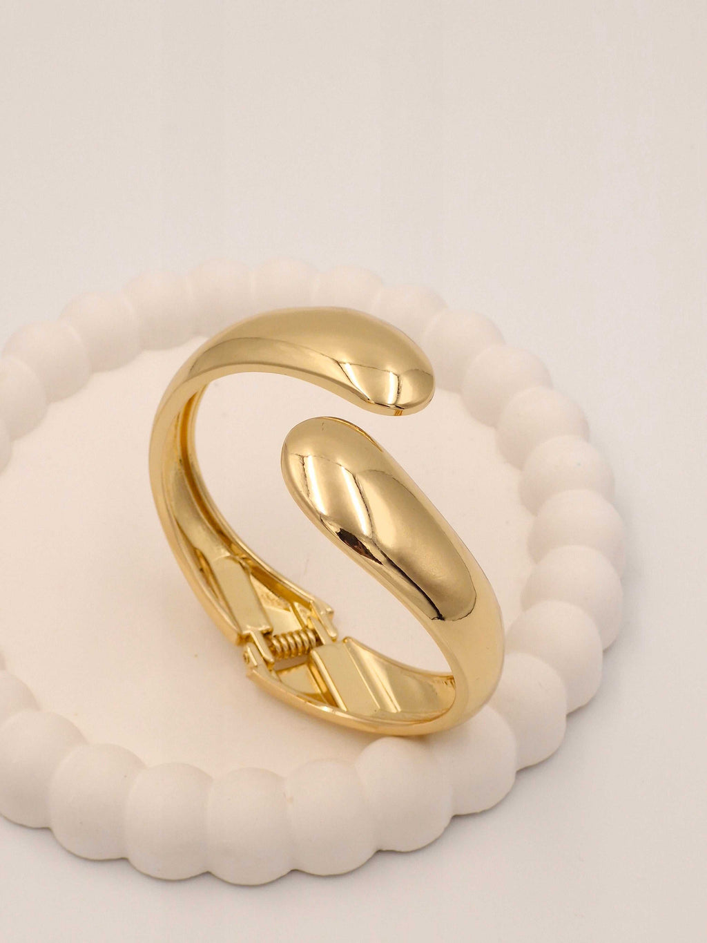 Anti-Tarnish Broad Gold Plated Stainless Steel Open Kada – Premium Gloss Finish