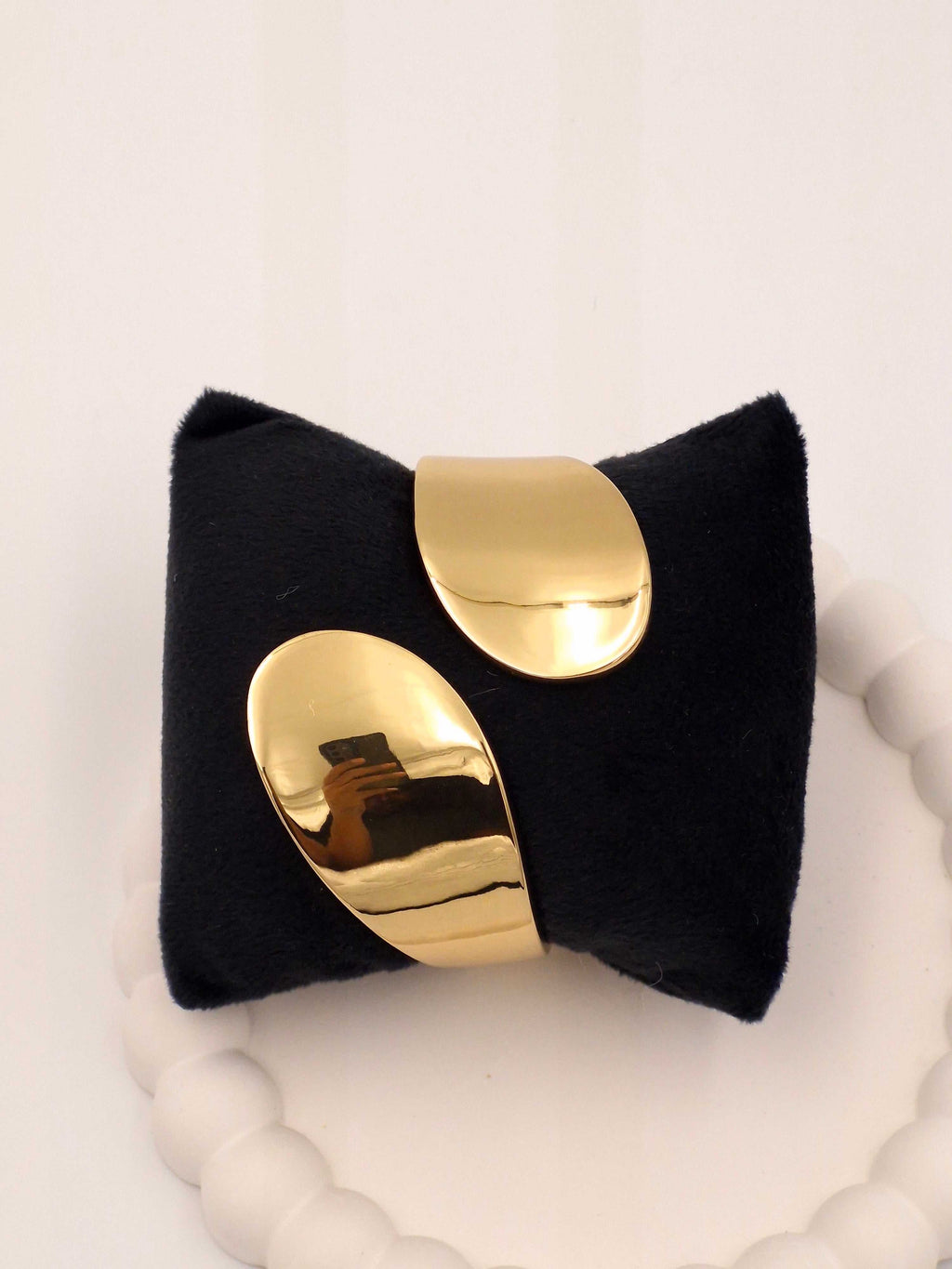 Anti-Tarnish Broad Gold Plated Stainless Steel Open Kada – Premium Gloss Finish