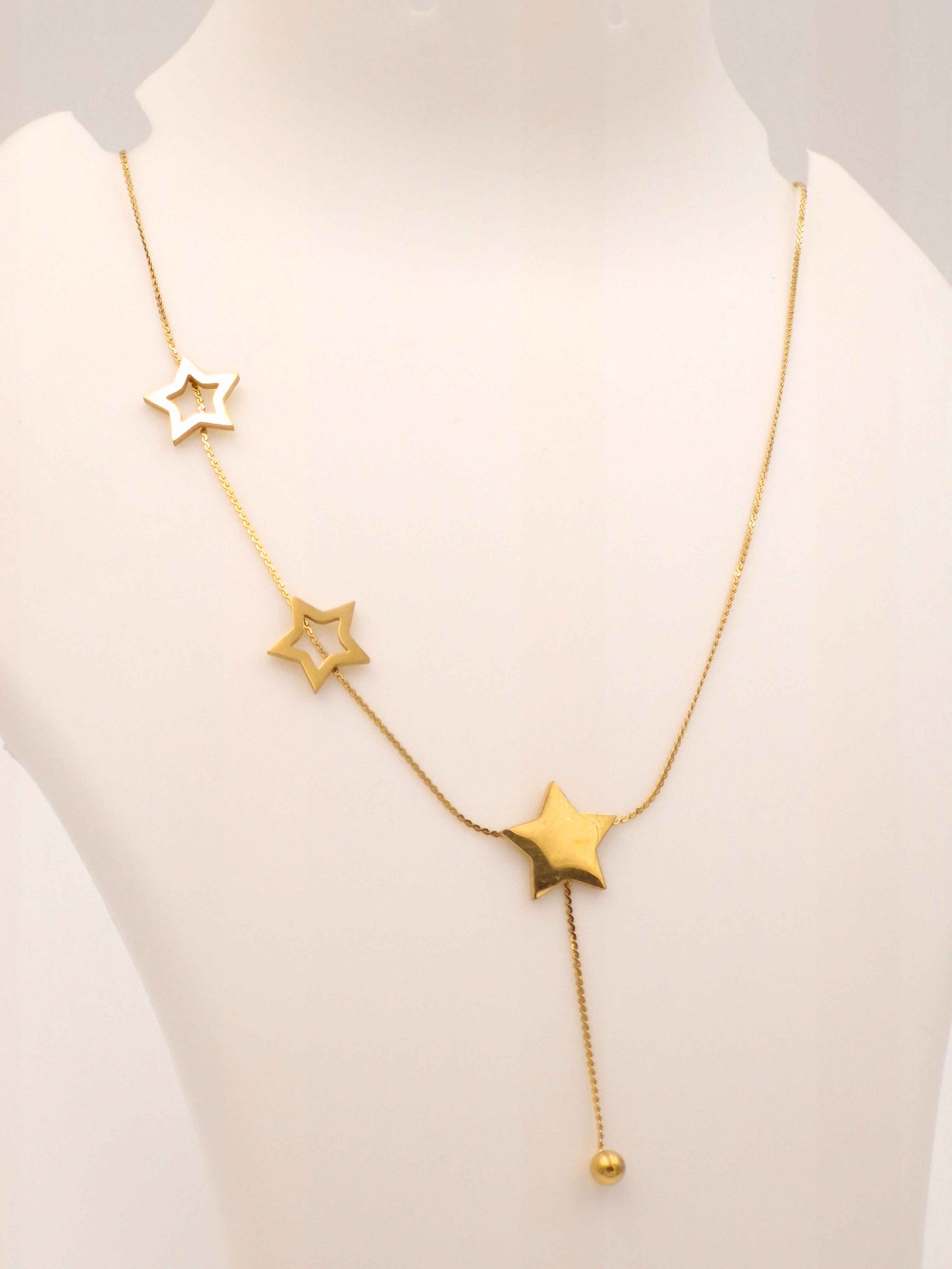 Celestial Star Lariat Necklace | Anti-Tarnish Adjustable Drop