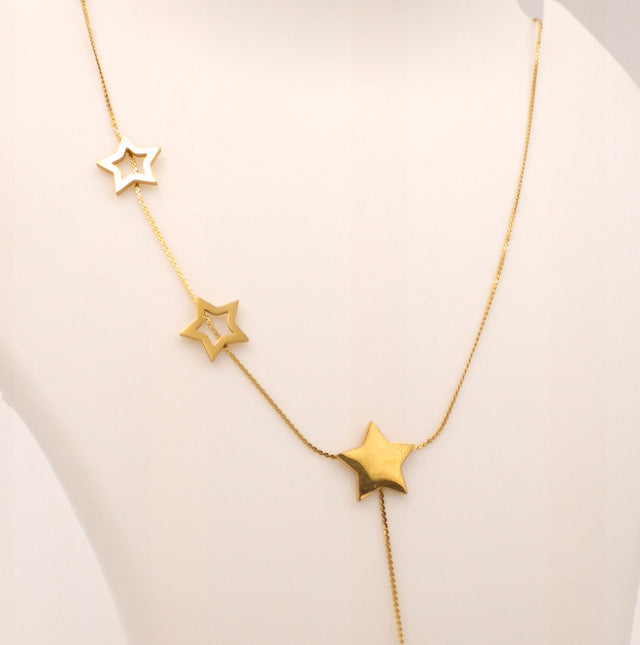 Celestial Star Lariat Necklace | Anti-Tarnish Adjustable Drop