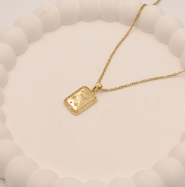 Celestial Starburst Tag Necklace | Anti-Tarnish Daily Wear