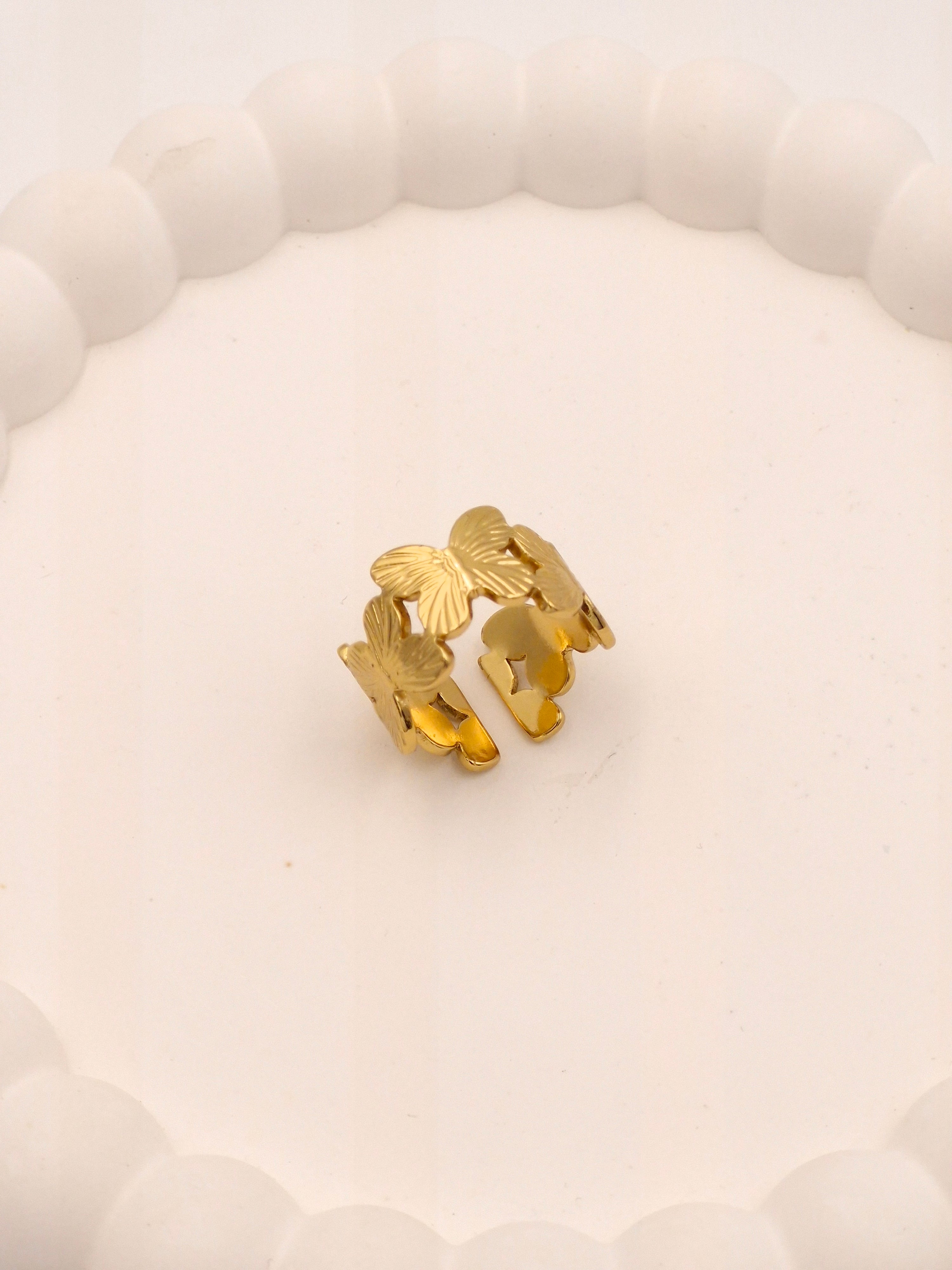 Infinite Butterfly Gold Ring for Women | Waterproof Anti-Tarnish Ring
