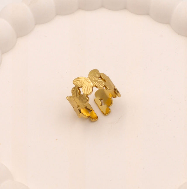 Infinite Butterfly Gold Ring for Women | Waterproof Anti-Tarnish Ring