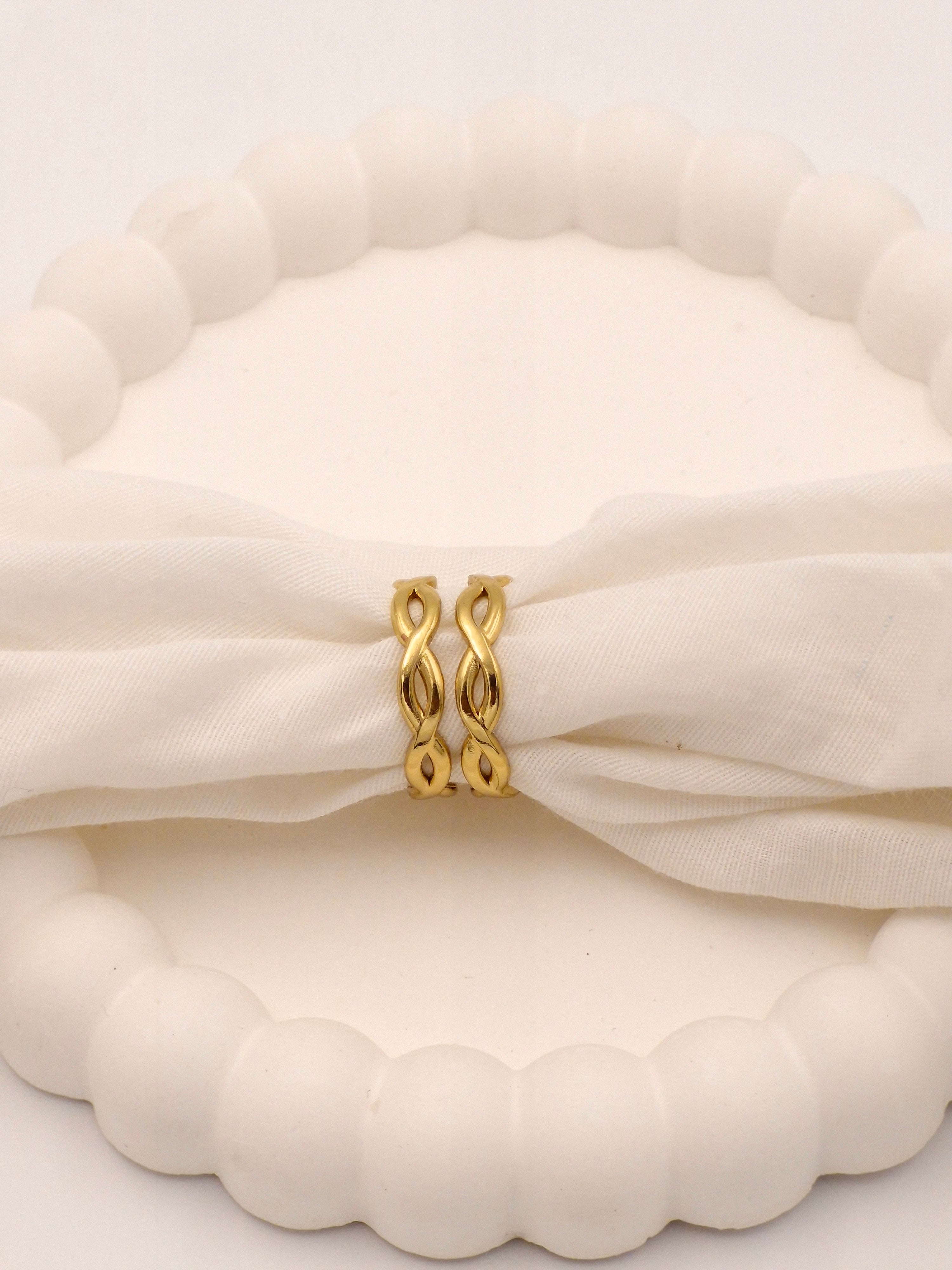 Adjustable Double Band Gold Ring | Simple Anti-Tarnish Finger Ring