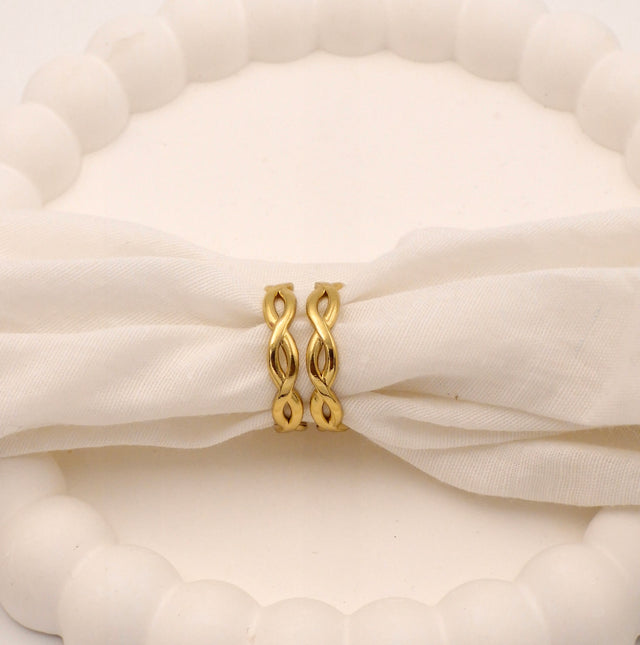 Adjustable Double Band Gold Ring | Simple Anti-Tarnish Finger Ring