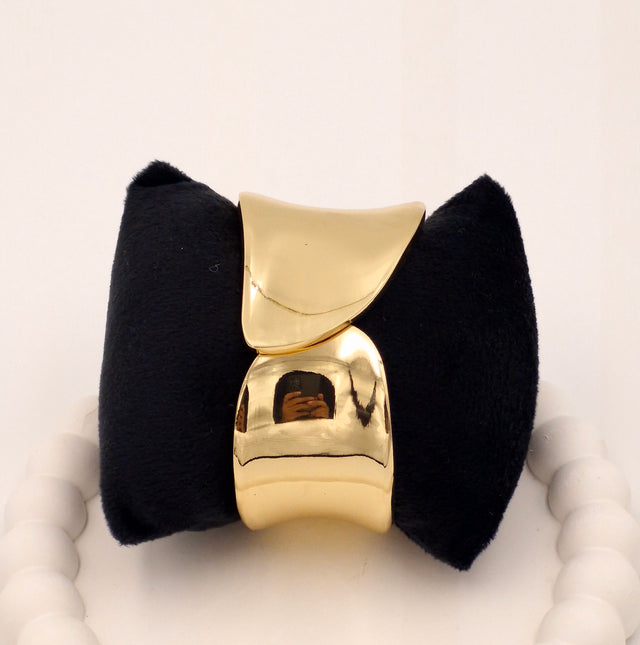 Anti-Tarnish Broad Gold Plated Stainless Steel Open Kada – Premium Gloss Finish