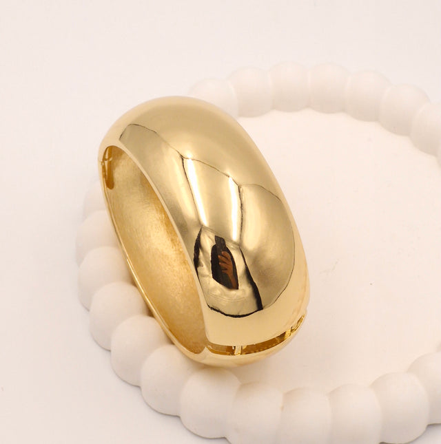 Anti-Tarnish Broad Gold Plated Stainless Steel Openable Kada – Premium Gloss Finish