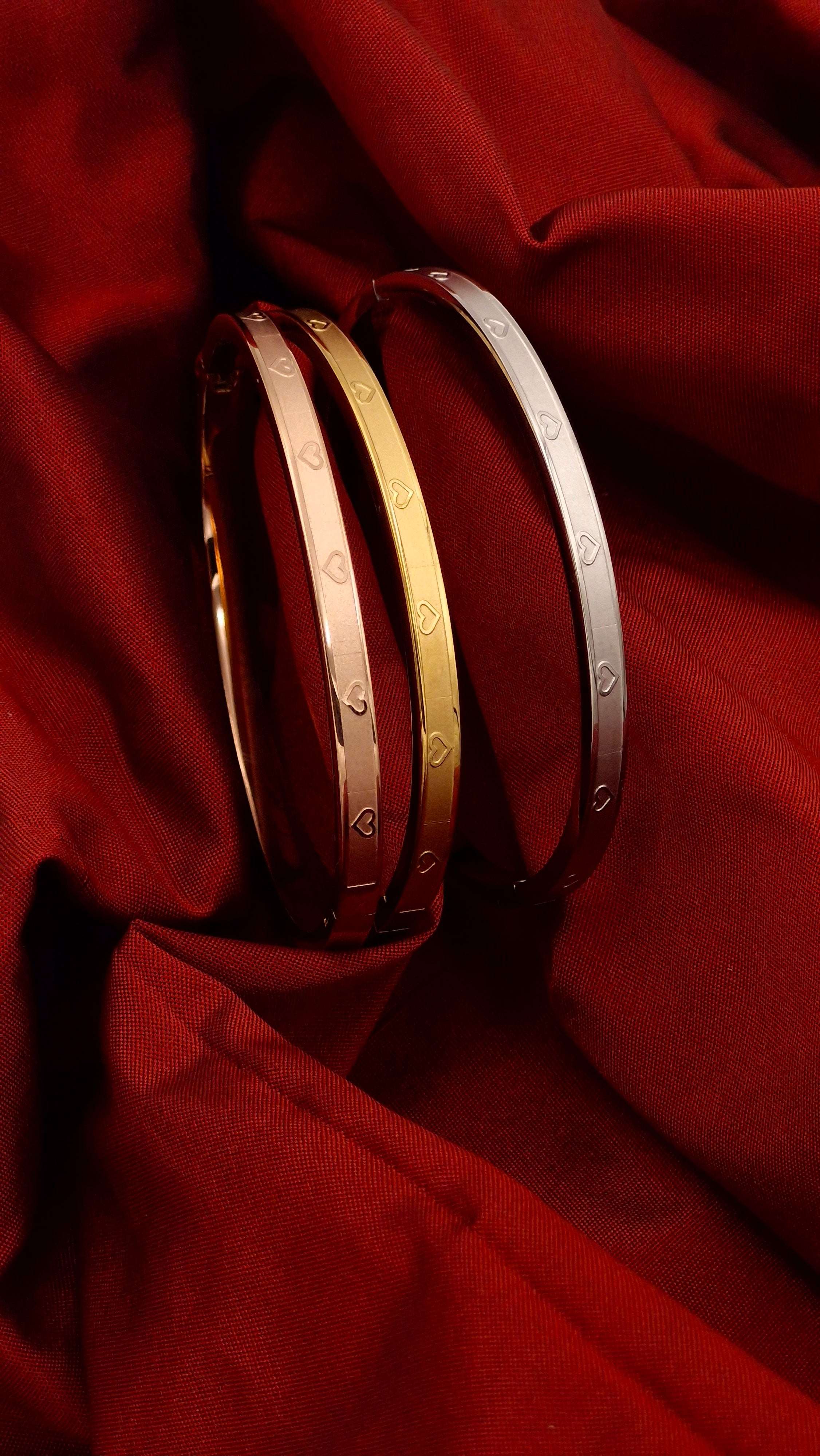 Everlasting Heart Kada – Stainless Steel Anti-Tarnish Bangle (1 Kada)