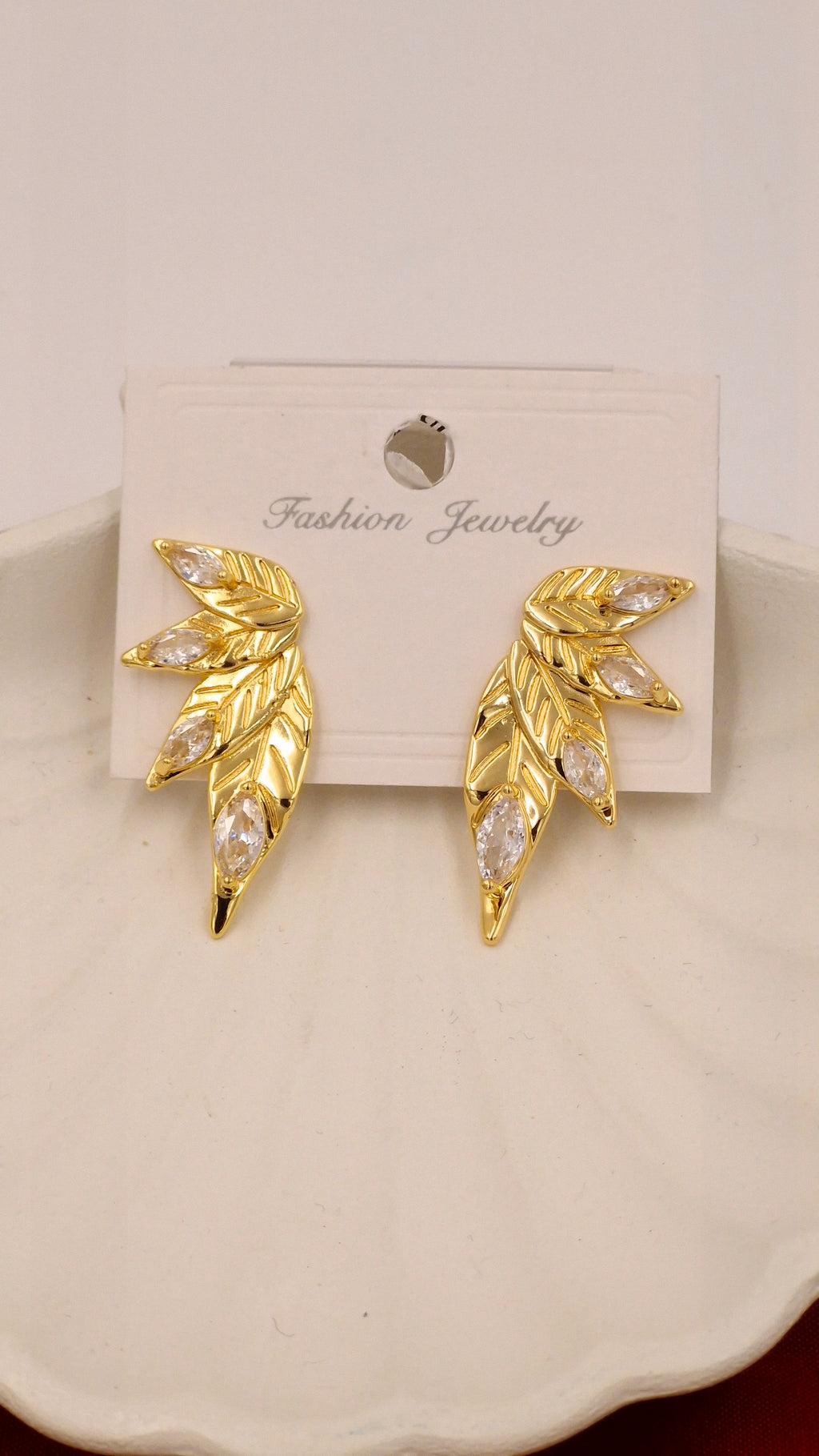 Leaf Motif Gold Plated Earrings | Anti-Tarnish Wear for Women