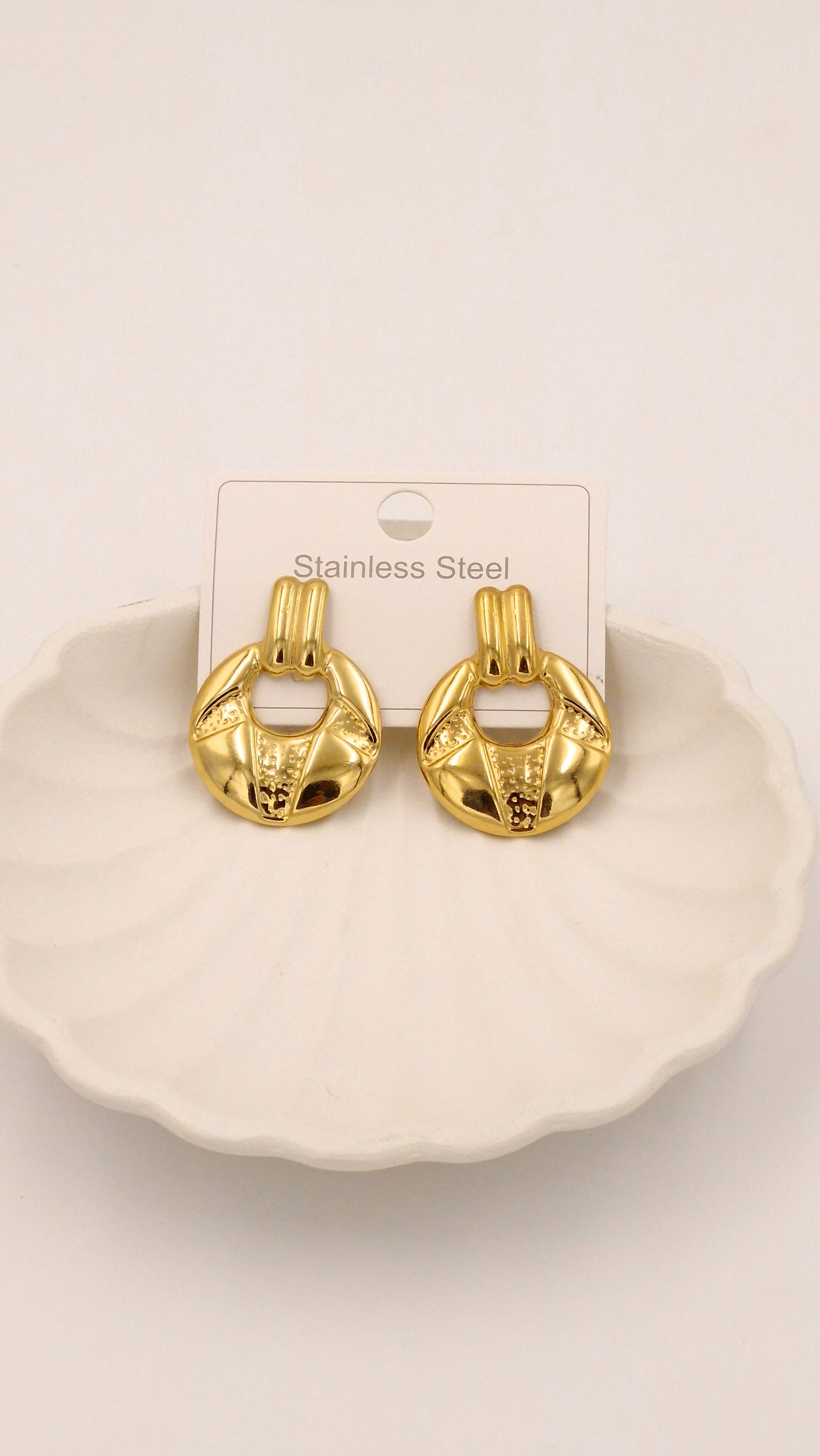 Gold Plated Door Knocker Earrings for Women Festive in India Gujarat