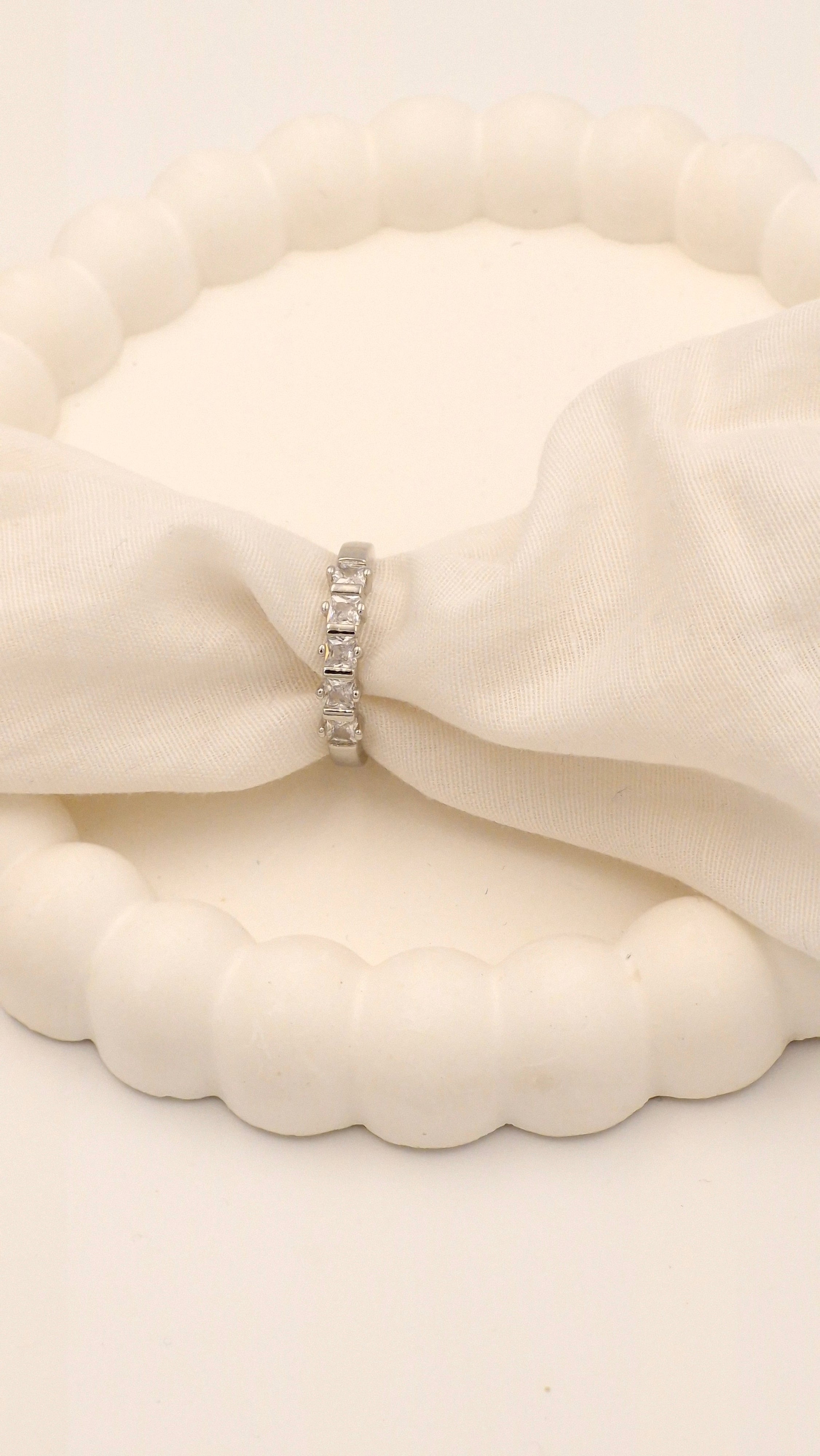 Premium Anti-Tarnish Silver Ring | Waterproof Stainless Steel | Elegant Miss