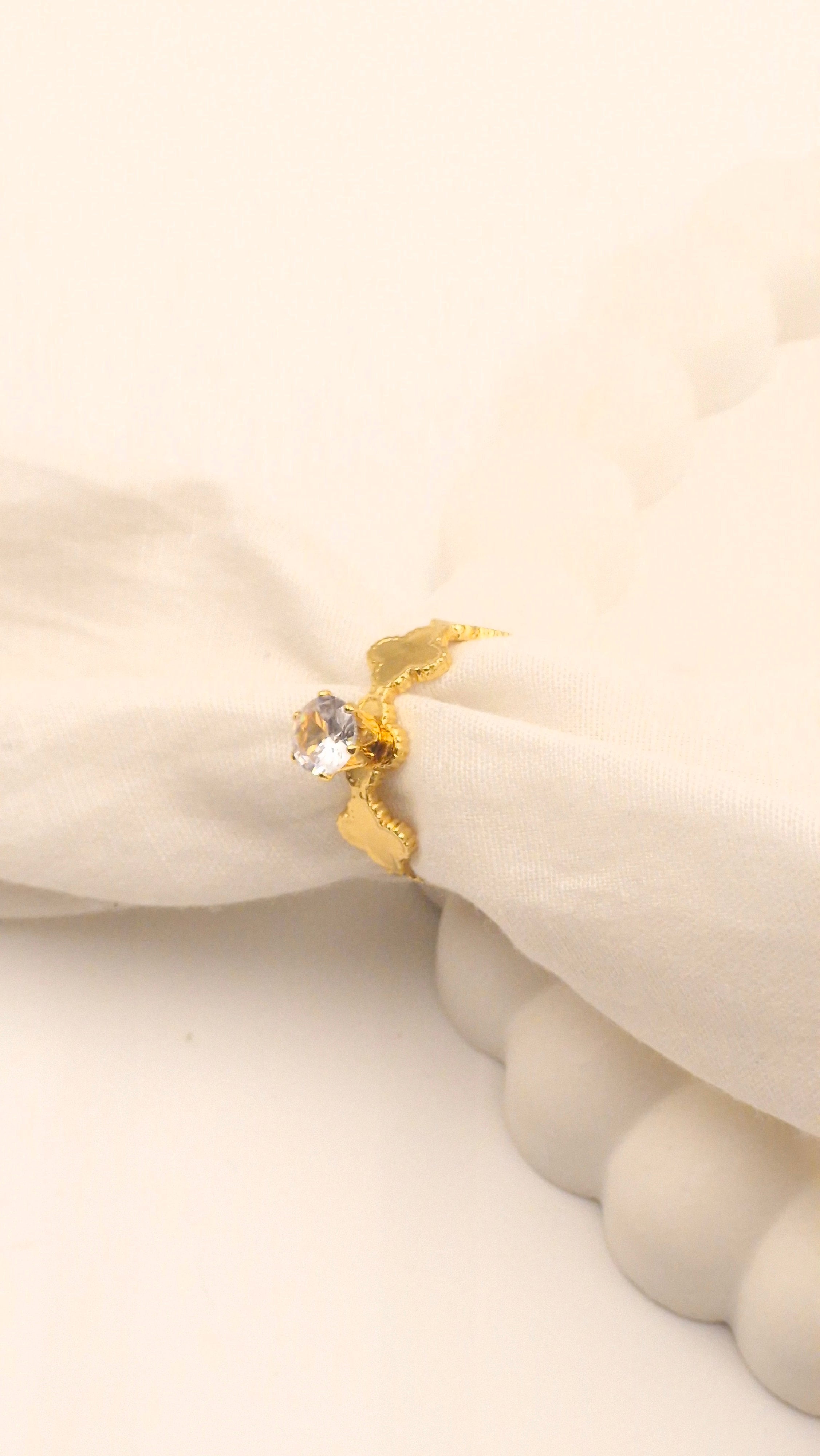 Clover Gold Plated Anti-Tarnish Ring for Party Wear in Gandhinagar India