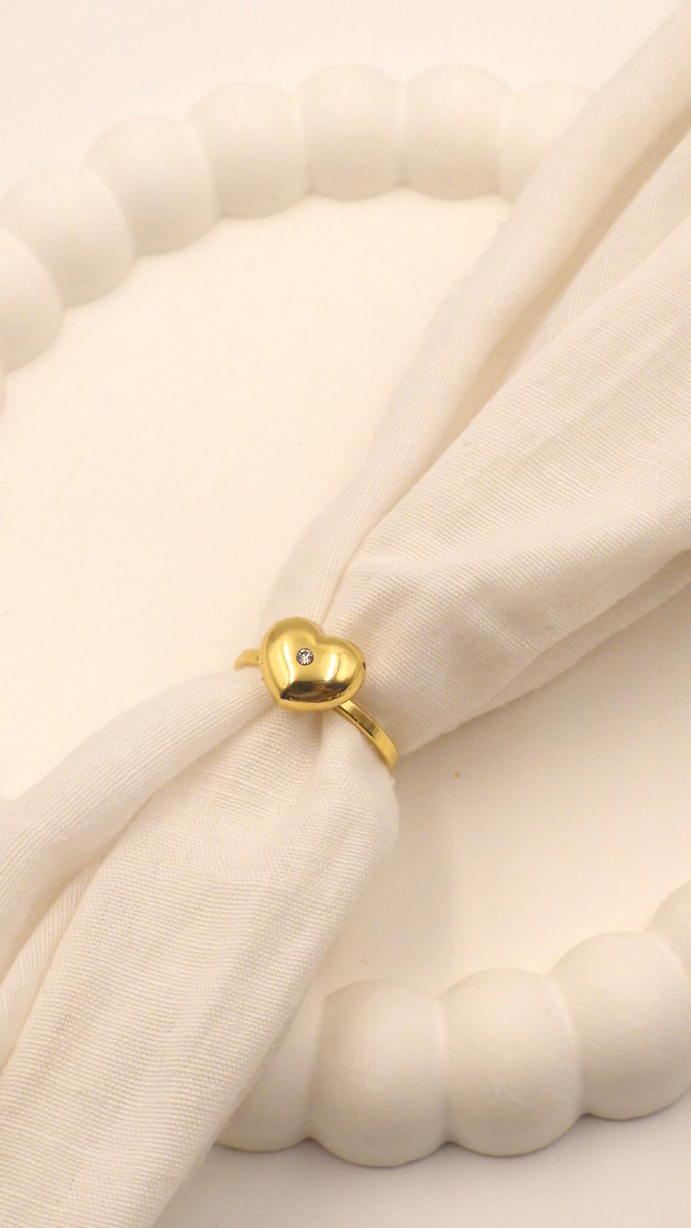 Heart Shape Gold Plated Ring for Women | Anti-Tarnish Festive Wear in Gandhinagar