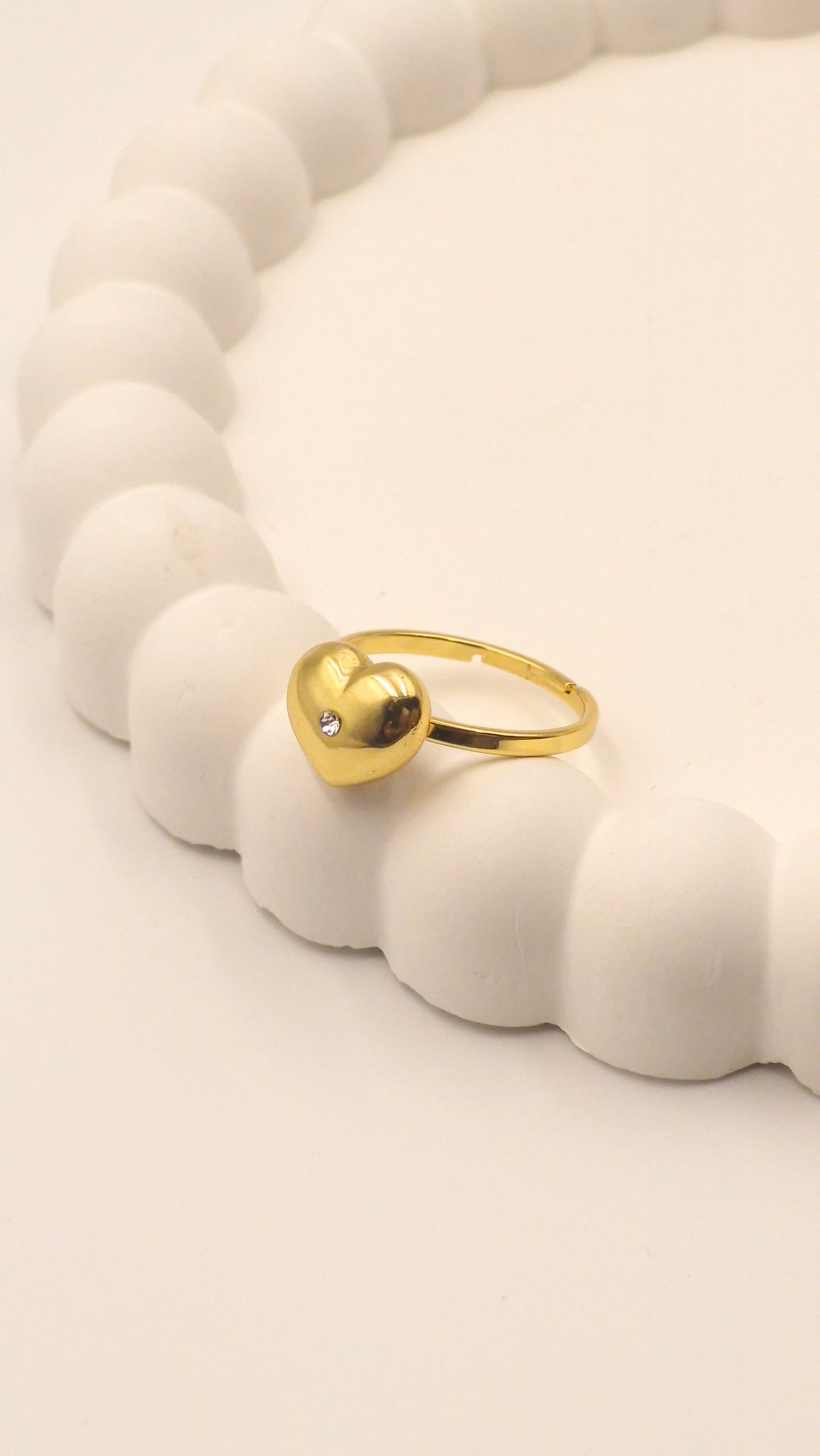 Heart Shape Gold Plated Ring for Women | Anti-Tarnish Festive Wear in Gandhinagar