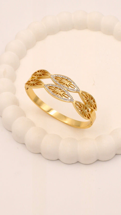 18k Gold Plated Anti-Tarnish Bracelet | Waterproof Luxury for Women