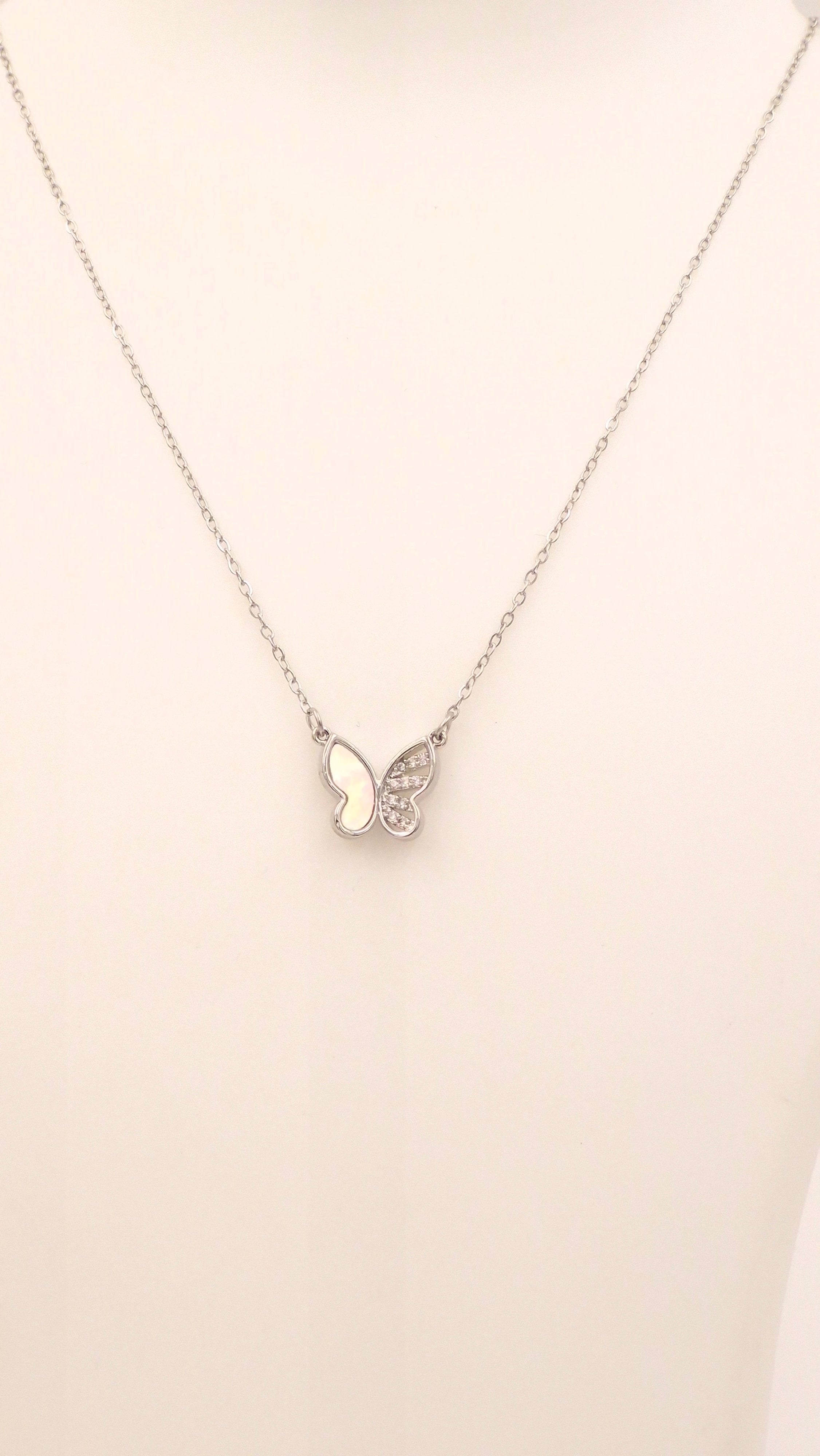 Silver Butterfly Necklace for Women | Anti-Tarnish Waterproof Hypoallergenic Minimal Jewellery