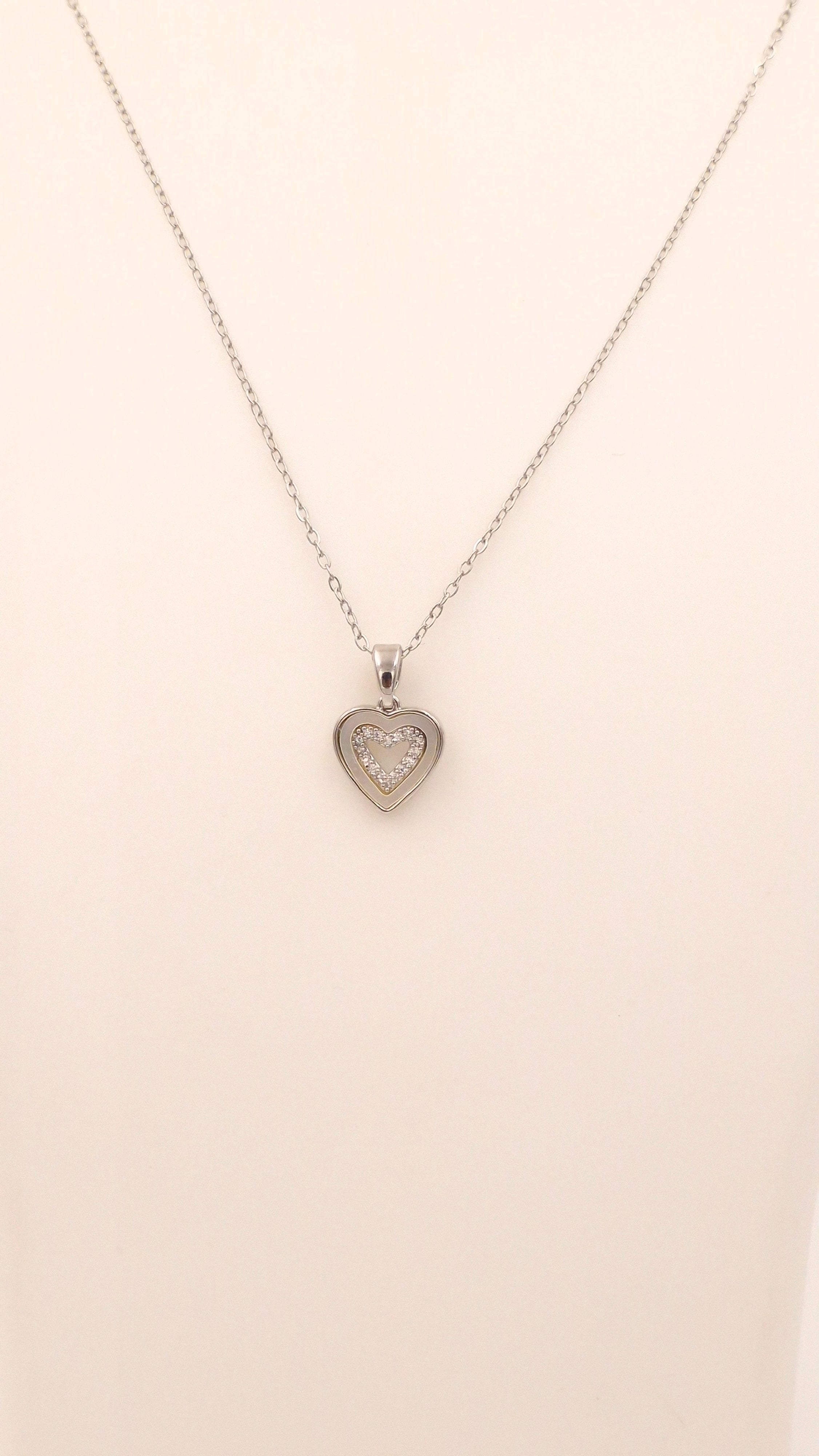 Cute Silver Heart Necklace for Women | Anti-Tarnish Waterproof Hypoallergenic Minimal Jewellery