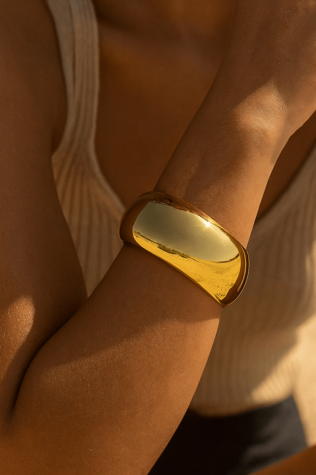 Anti-Tarnish Broad Gold Plated Stainless Steel Openable Kada – Premium Gloss Finish