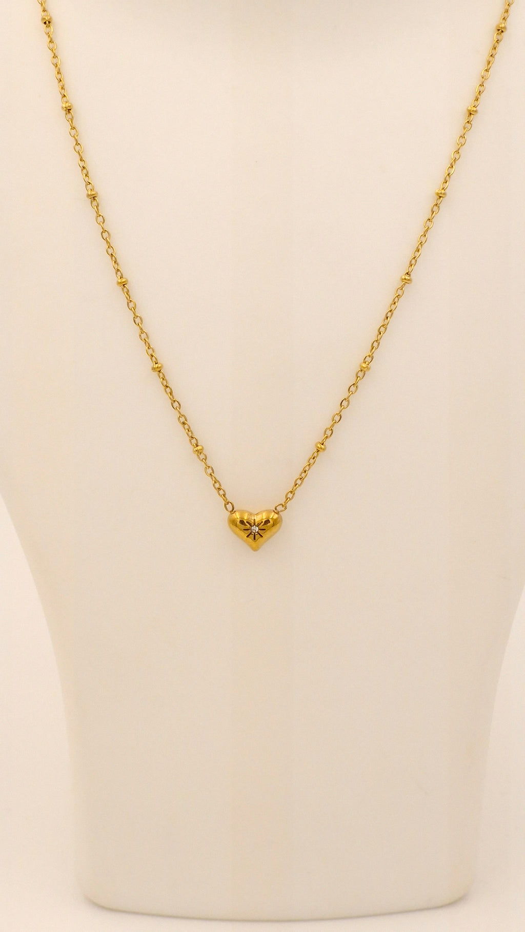 tiny heart charm necklace anti tarnish waterproof gold necklace for women india