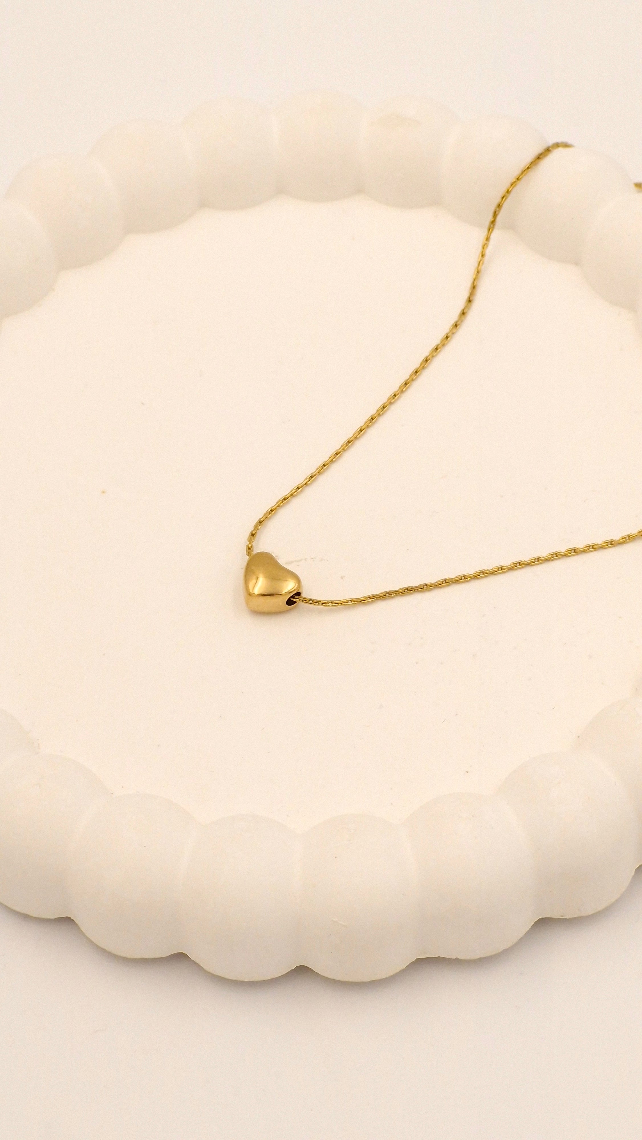 tiny heart necklace anti tarnish waterproof gold pendant necklace for women india