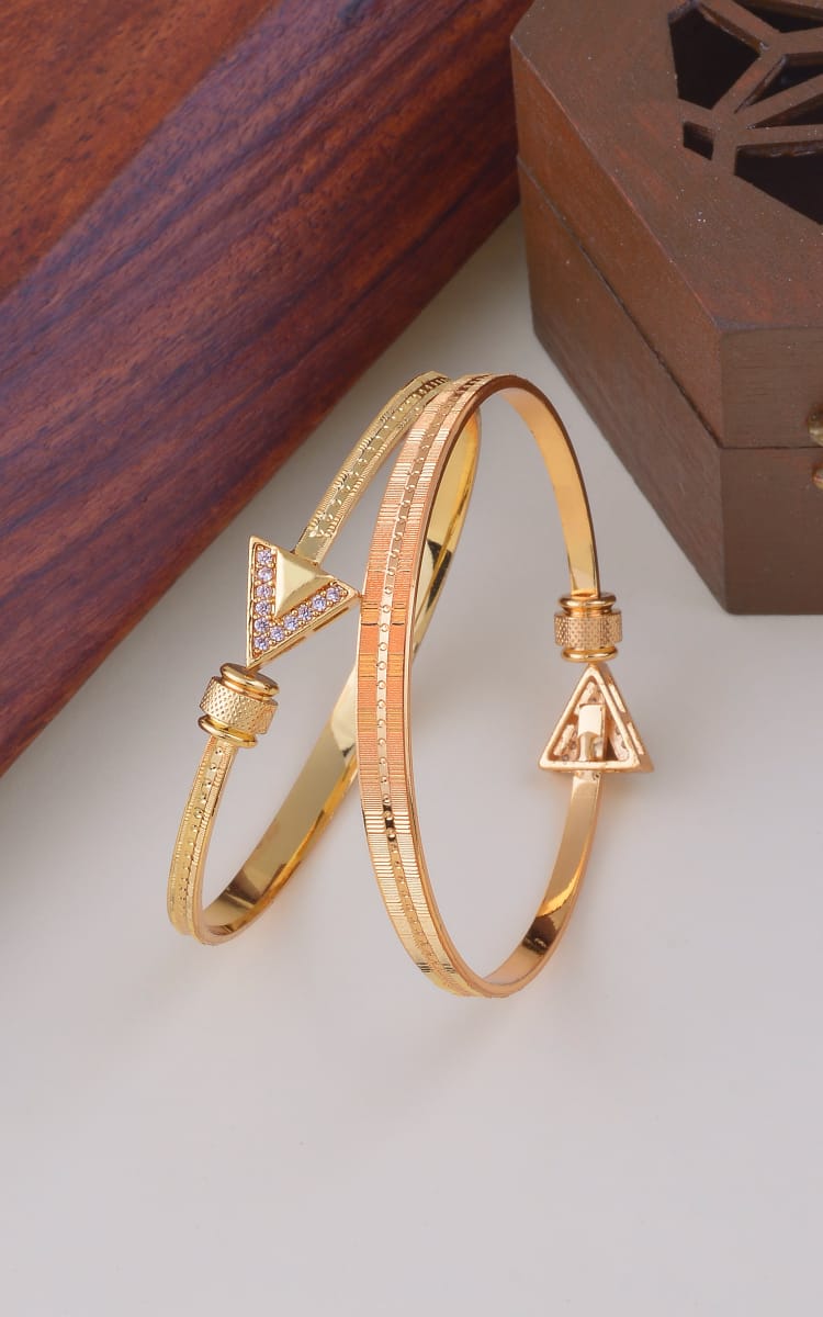Triangle-shaped Modern Geometric Bangles
