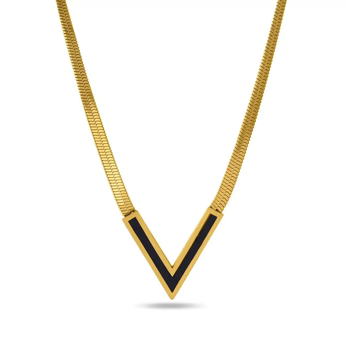 18K Gold Plated V Shape Vixen Necklace for Women | Anti-Tarnish Waterproof Hypoallergenic Statement Jewellery